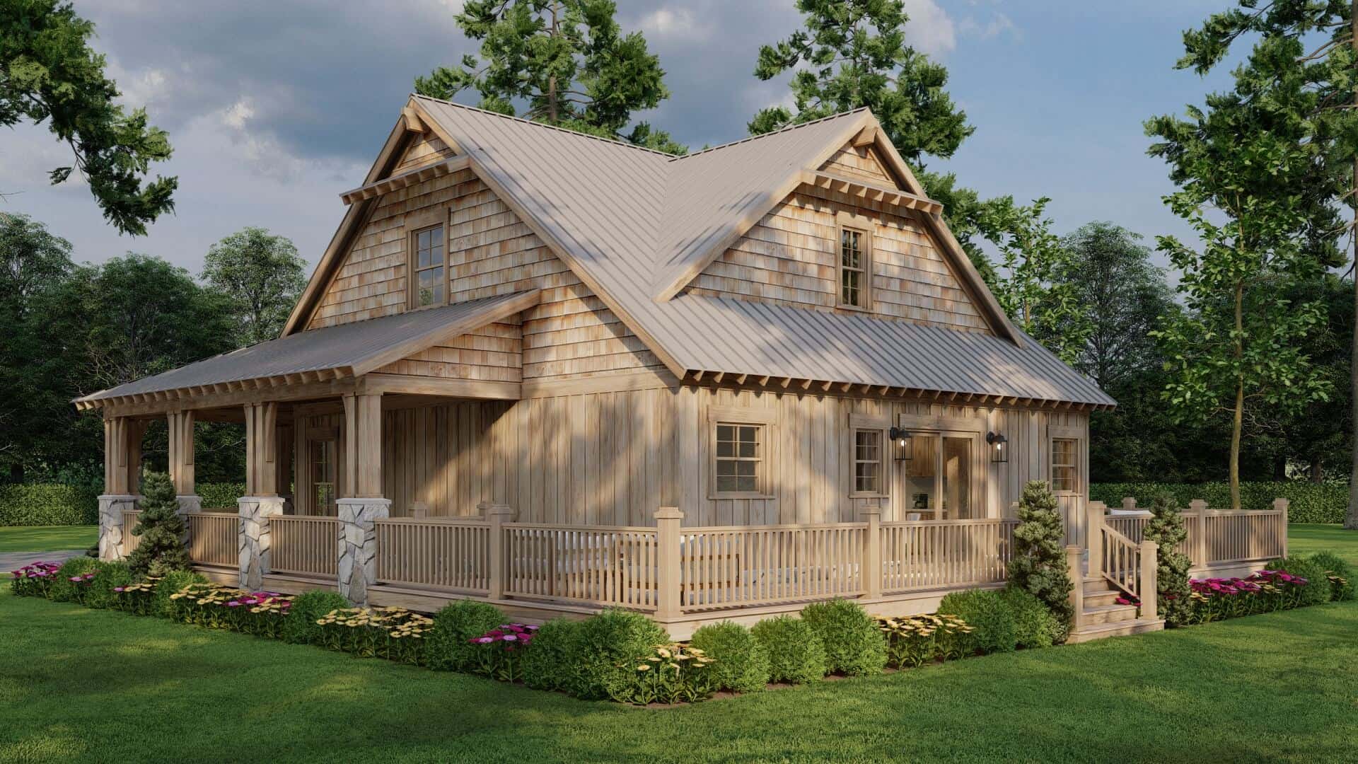 Rear View of this 3-Bedroom,1660 Sq Ft Plan -193-1300