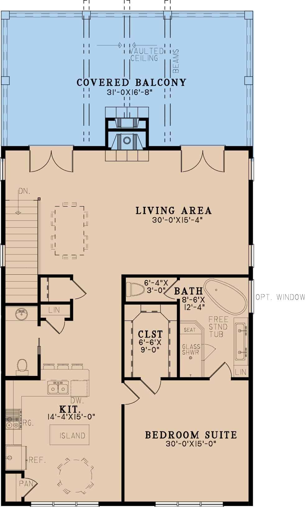 Upper Level of Garage w/Apartments Plan #193-1301