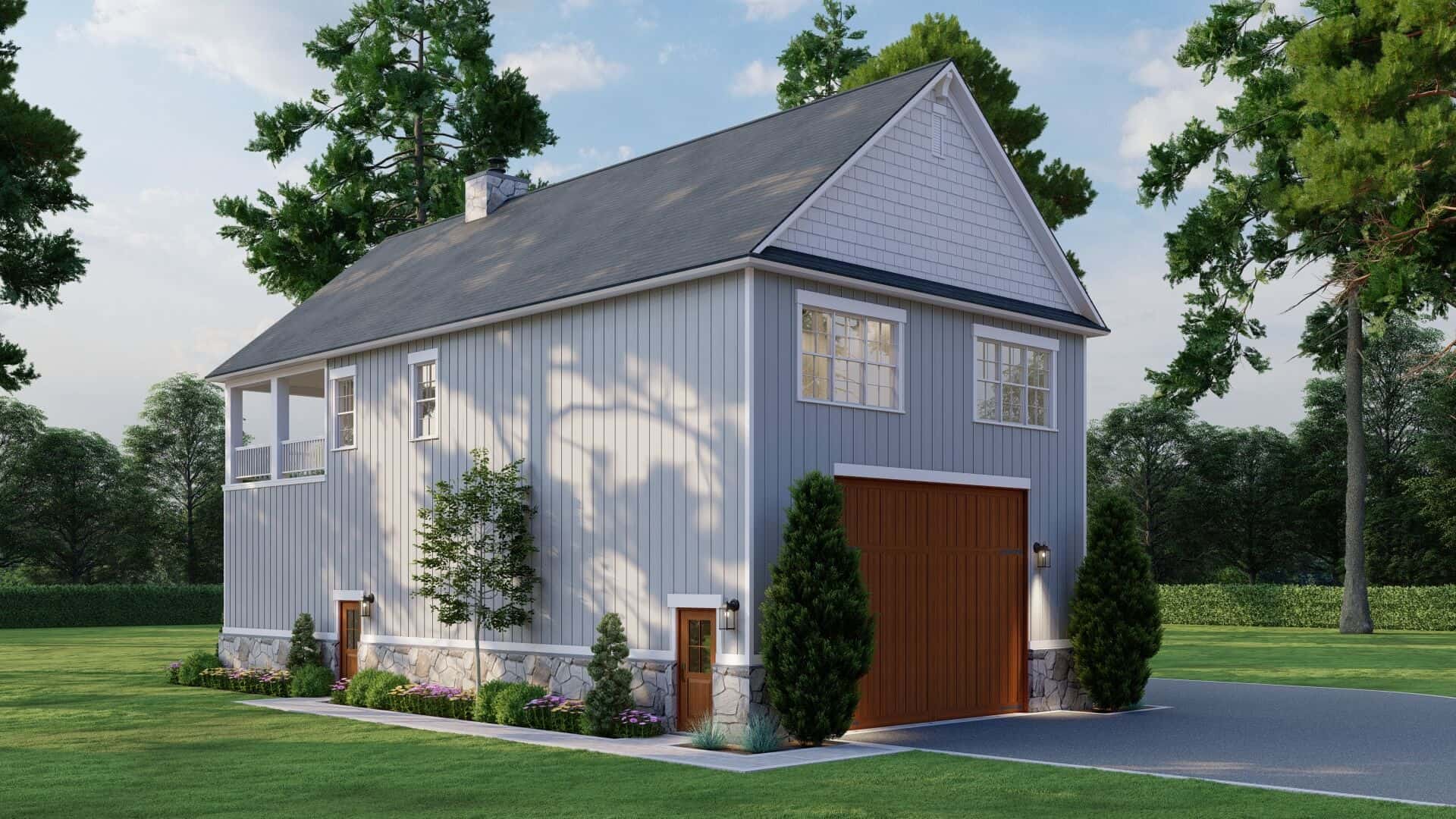 Left Side View of this 1-Bedroom,1371 Sq Ft Plan -193-1301
