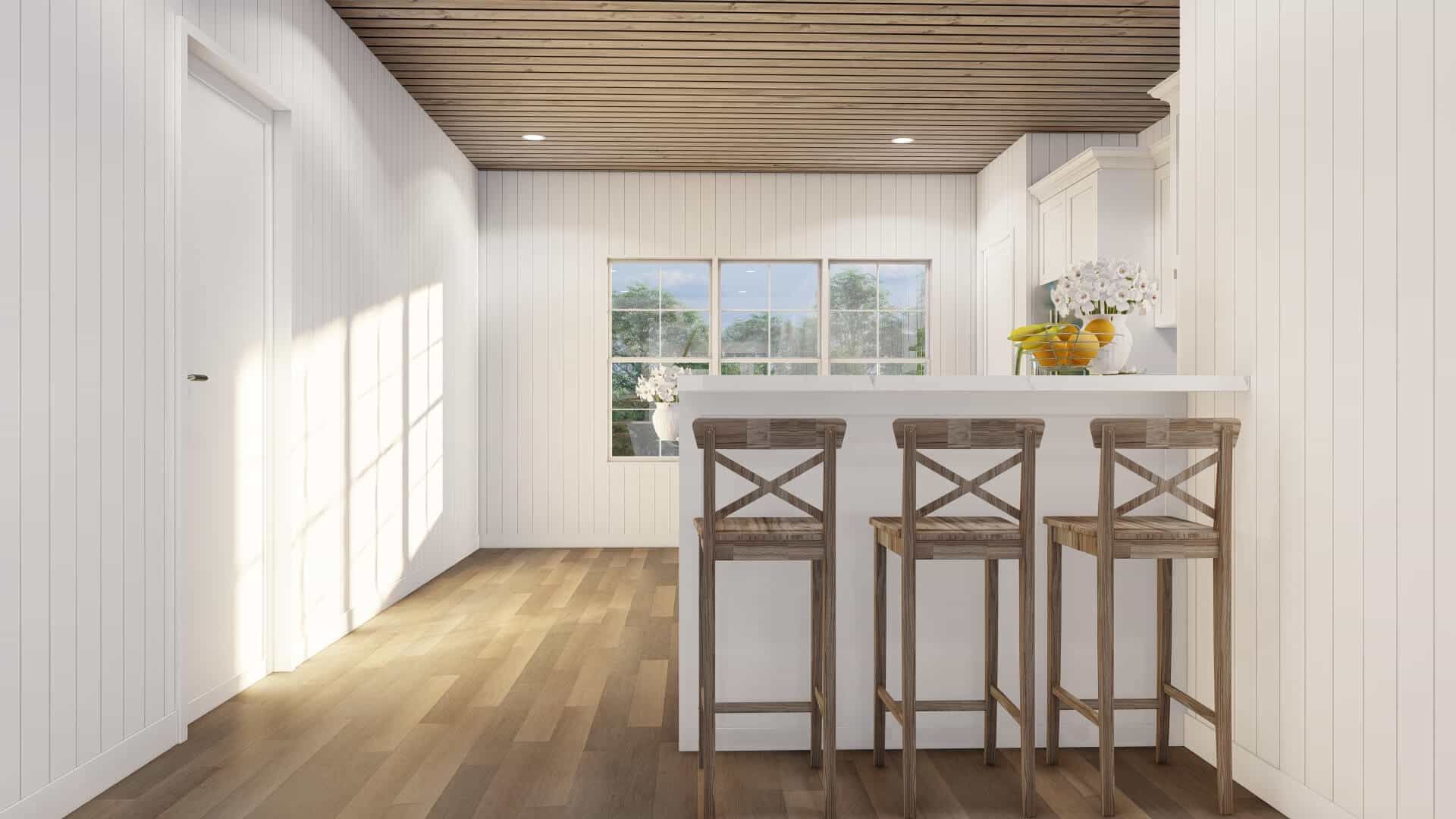 Kitchen: Breakfast Bar of this 1-Bedroom,1371 Sq Ft Plan -193-1301