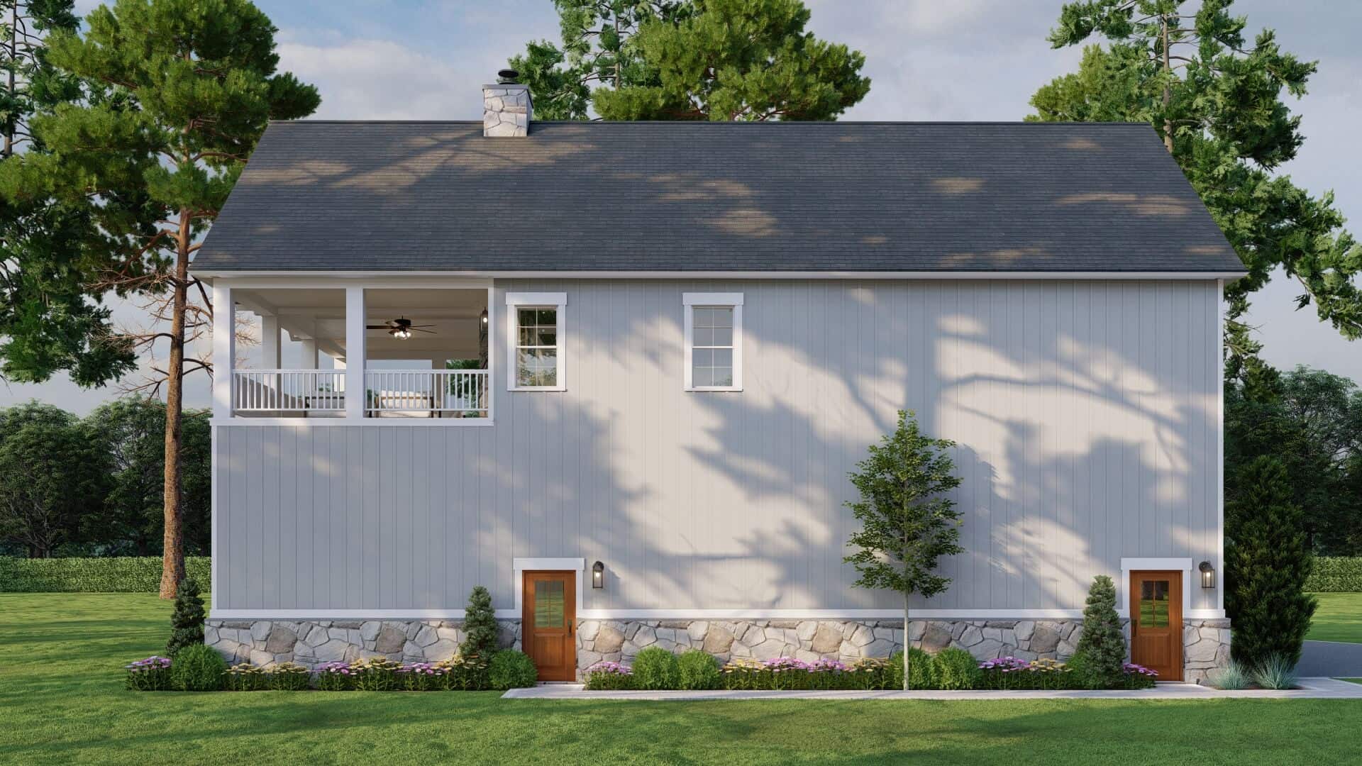 Left Side View of this 1-Bedroom,1371 Sq Ft Plan -193-1301
