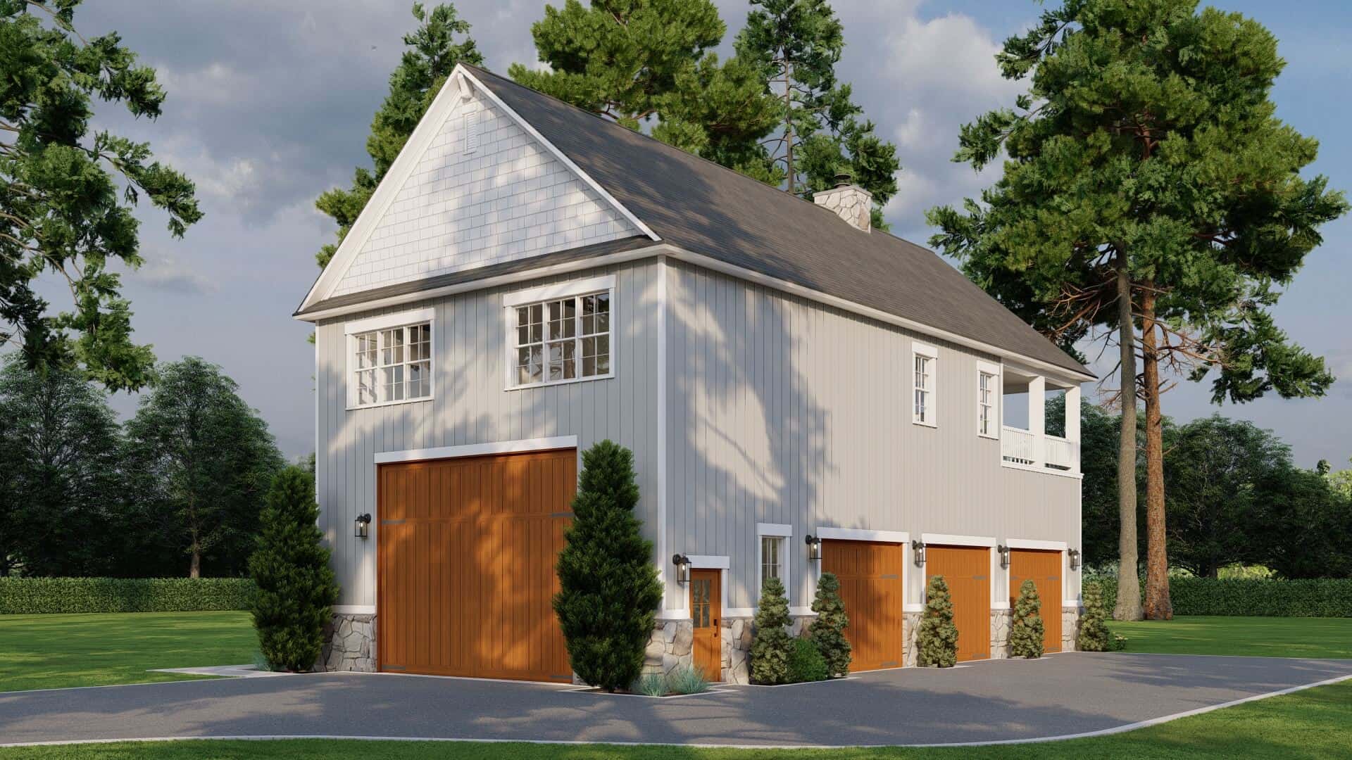 Front elevation of Coastal home (ThePlanCollection: House Plan #193-1301)