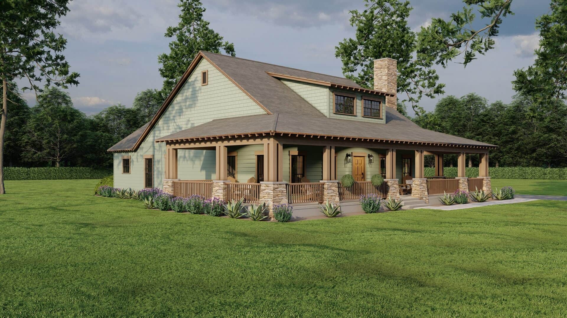 Left Side View of this 2-Bedroom,1805 Sq Ft Plan -193-1302
