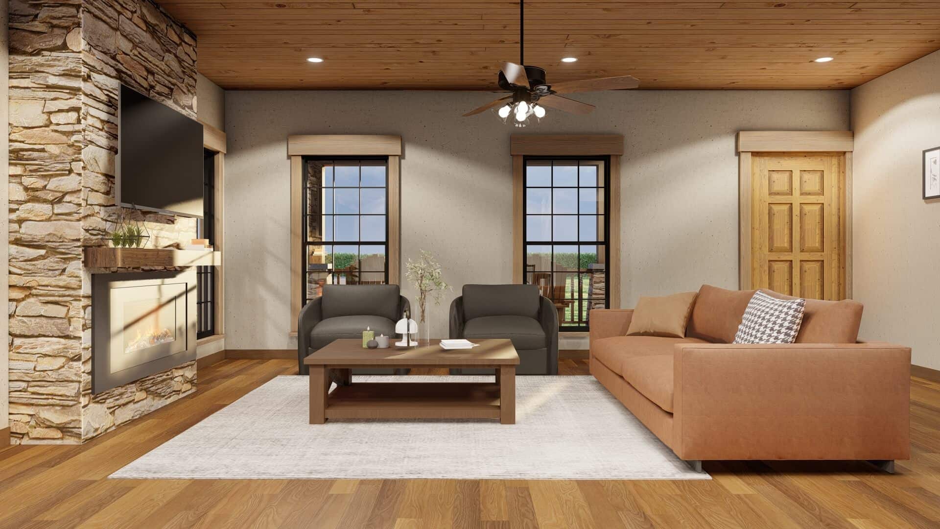 Great Room of this 2-Bedroom,1805 Sq Ft Plan -193-1302