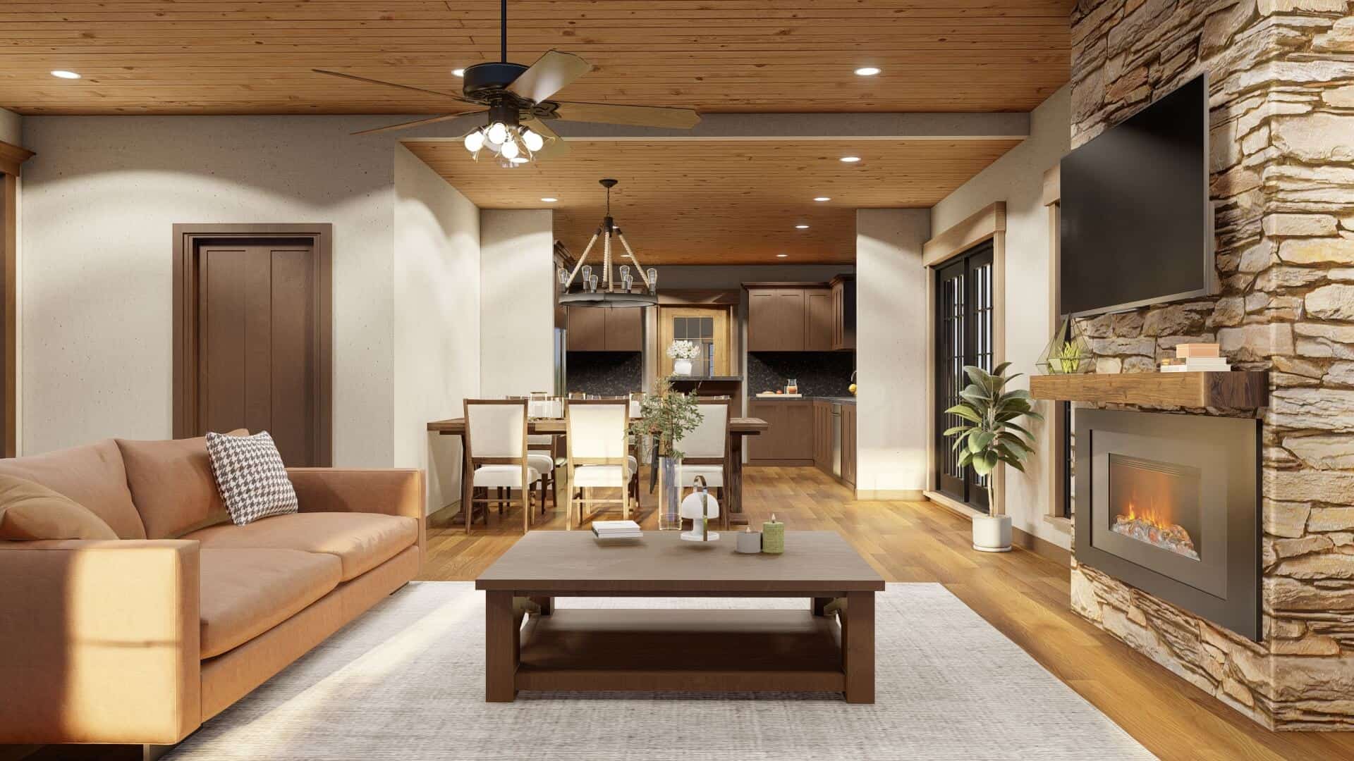 Great Room of this 2-Bedroom,1805 Sq Ft Plan -193-1302