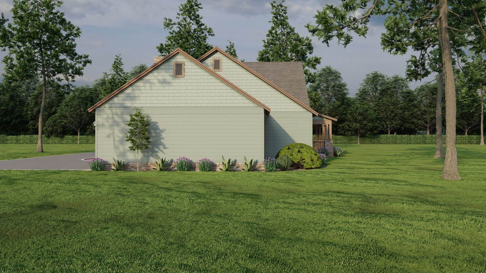 Rear View of this 2-Bedroom,1805 Sq Ft Plan -193-1302