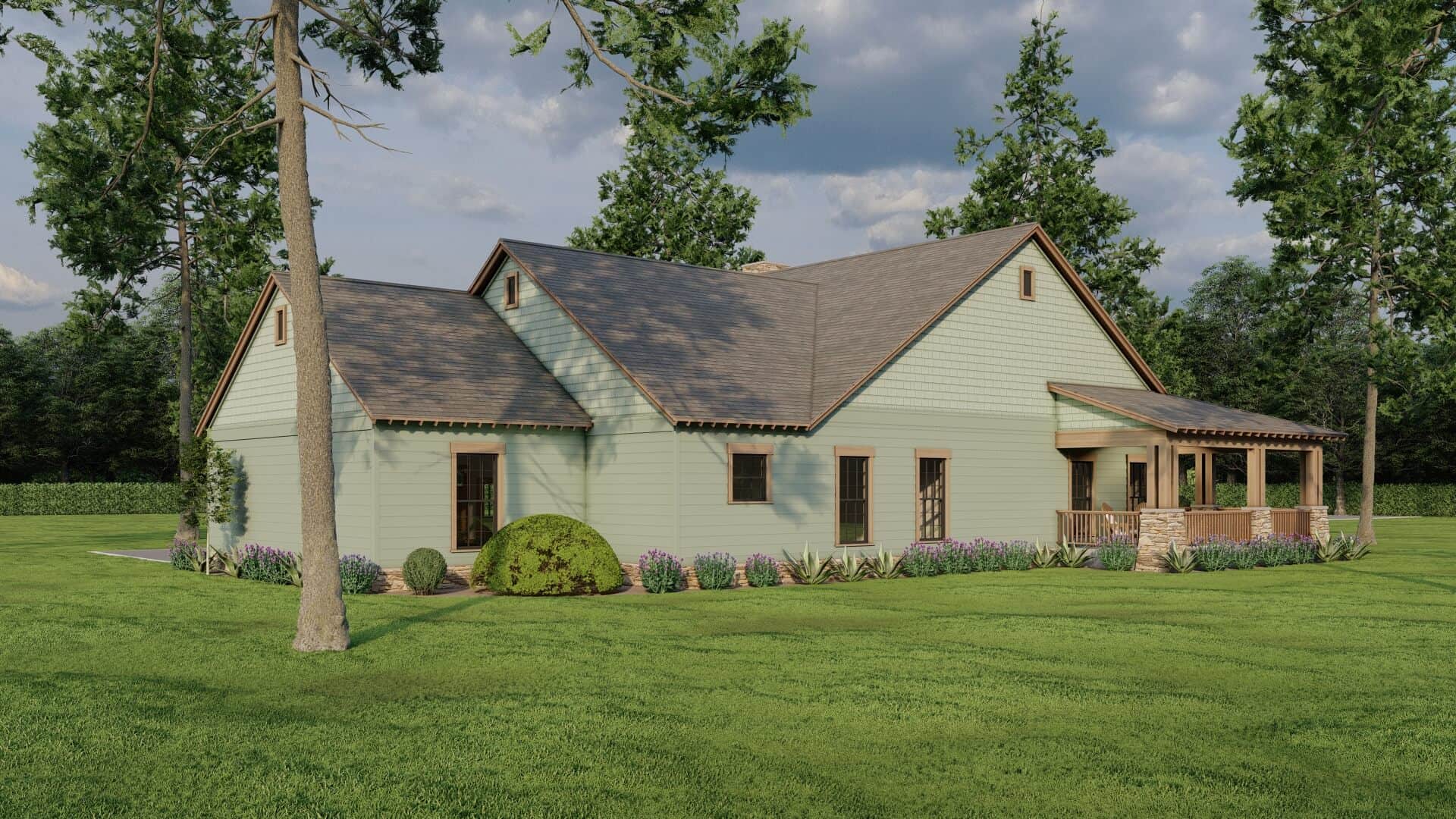 Rear View of this 2-Bedroom,1805 Sq Ft Plan -193-1302
