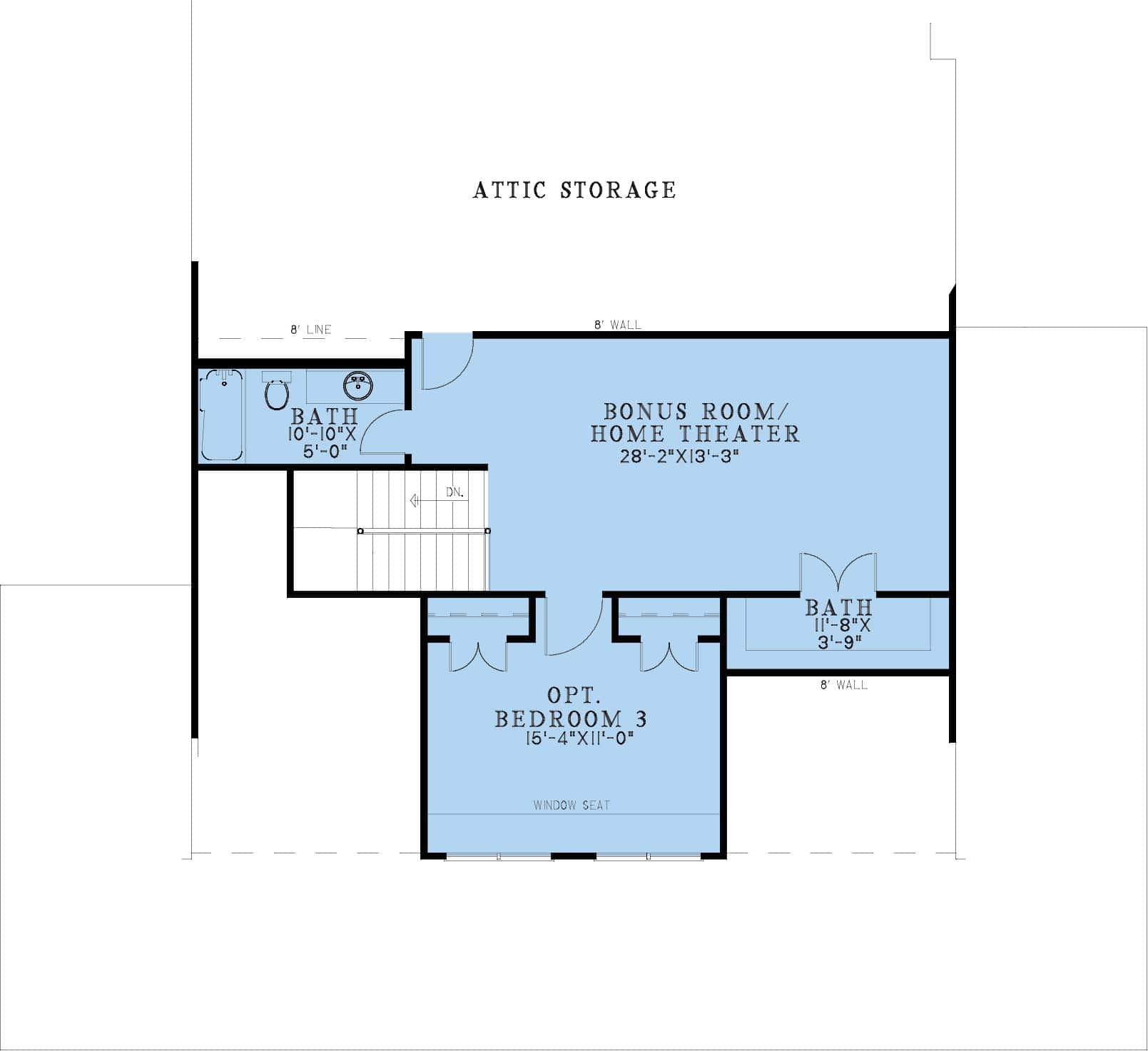 Bonus Room of Country Plan #193-1302