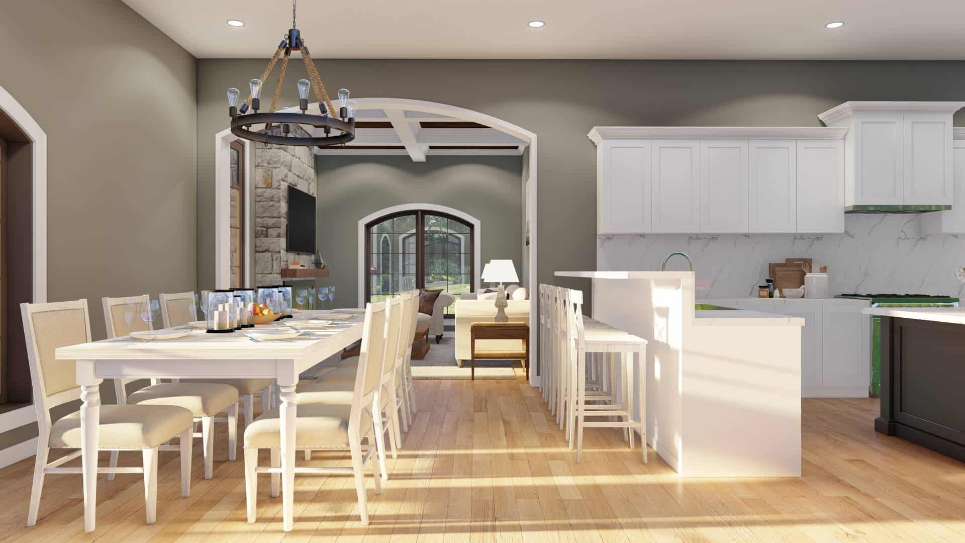 Dining Room of this 7-Bedroom,11715 Sq Ft Plan -193-1303