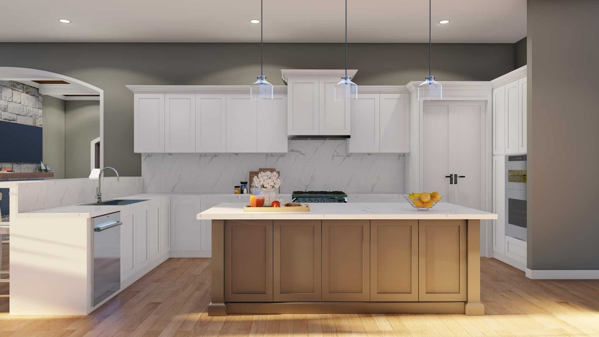 Kitchen: Kitchen Island of this 7-Bedroom,11715 Sq Ft Plan -193-1303