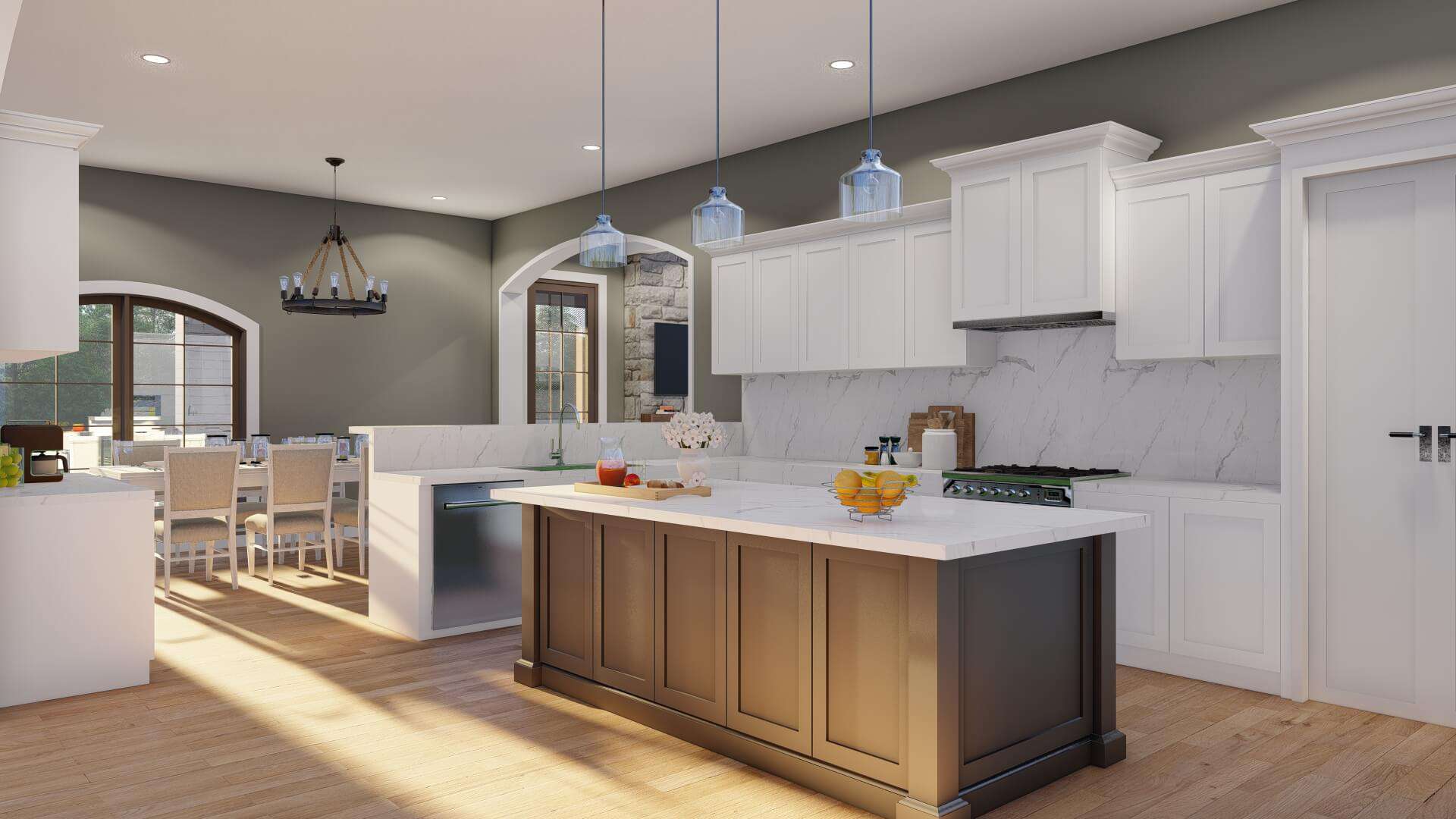 Kitchen: Kitchen Island of this 7-Bedroom,11715 Sq Ft Plan -193-1303