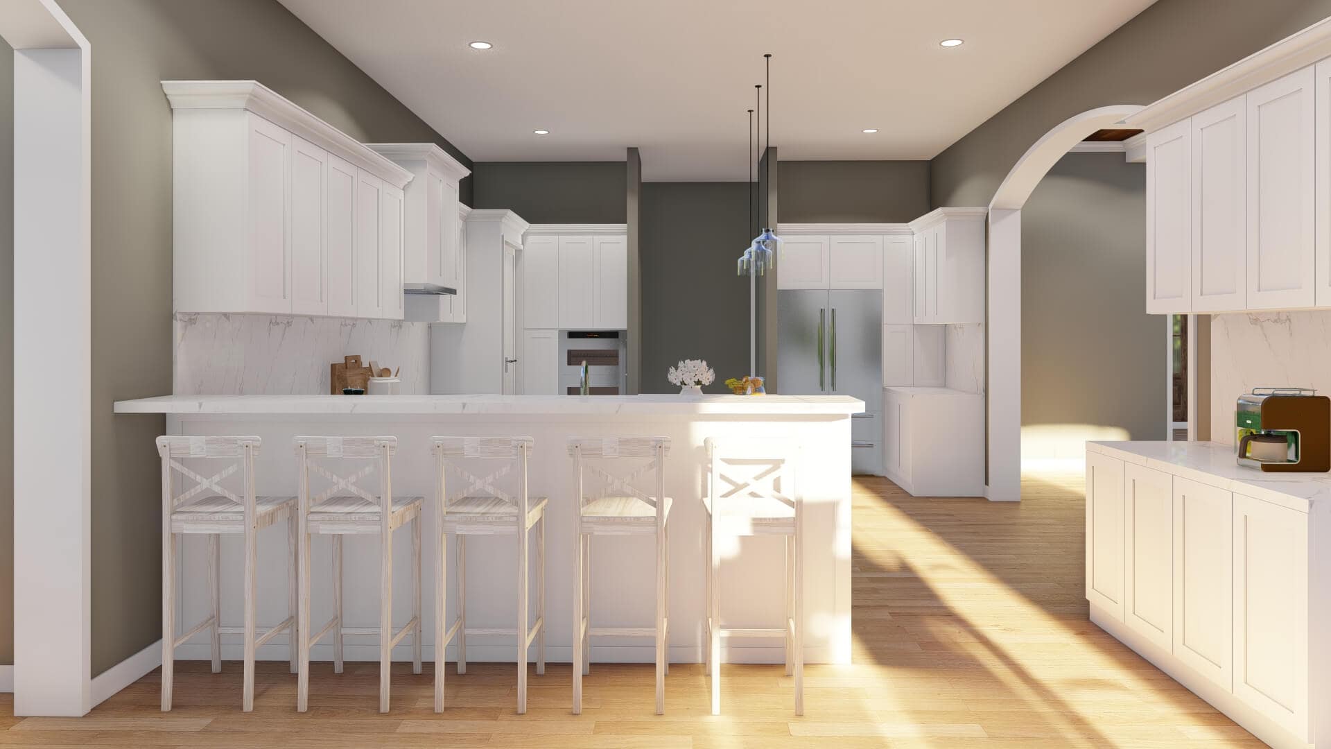 Kitchen: Breakfast Bar of this 7-Bedroom,11715 Sq Ft Plan -193-1303