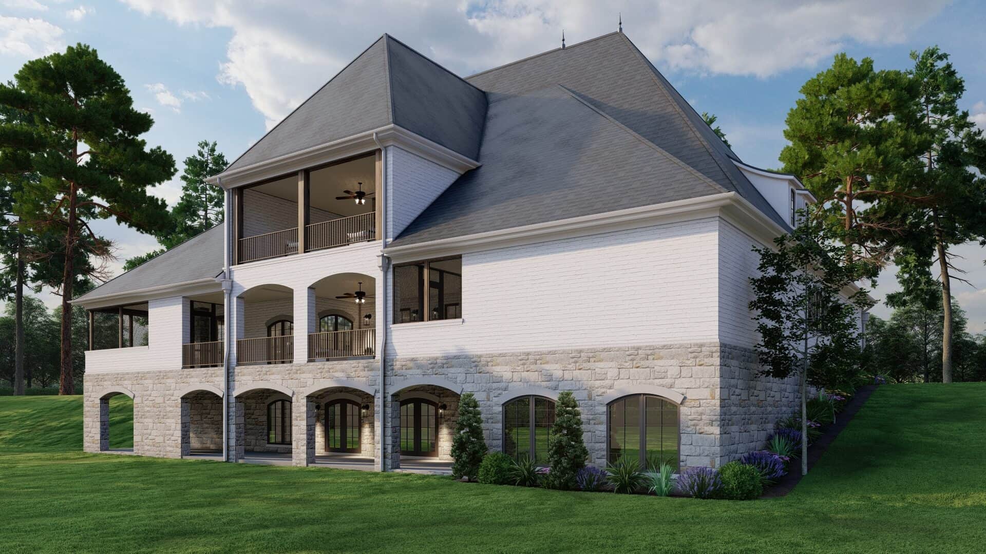Rear View of this 7-Bedroom,11715 Sq Ft Plan -193-1303