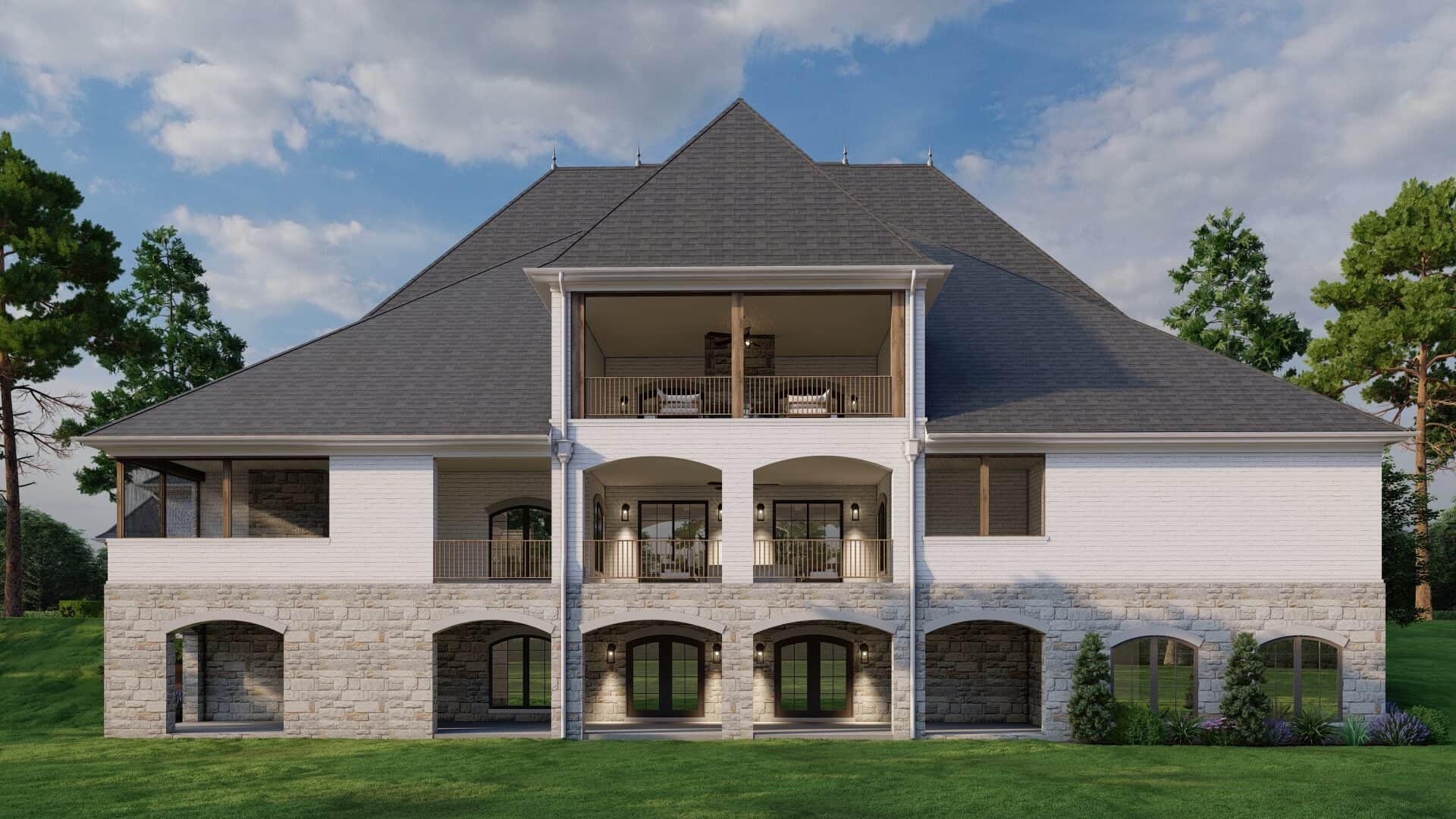 Rear View of this 7-Bedroom,11715 Sq Ft Plan -193-1303