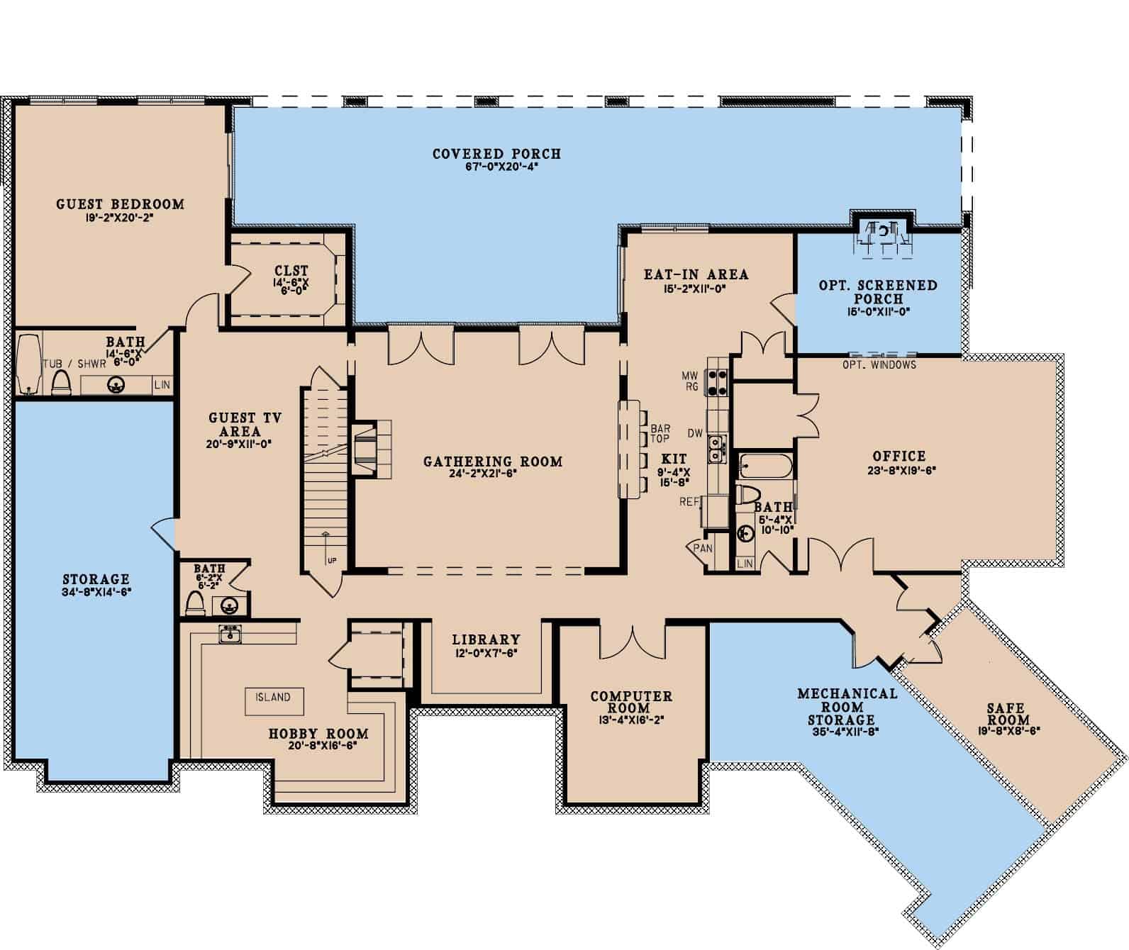 Basement of European Plan #193-1303