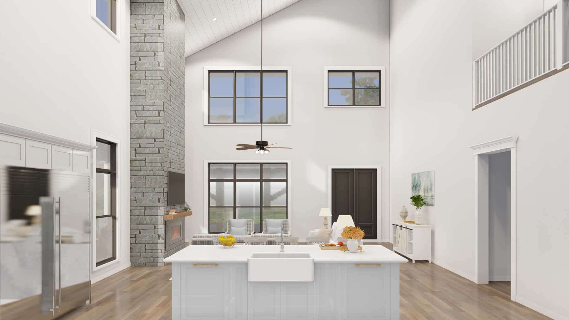 Kitchen: Kitchen Island of this 5-Bedroom,3779 Sq Ft Plan -193-1305