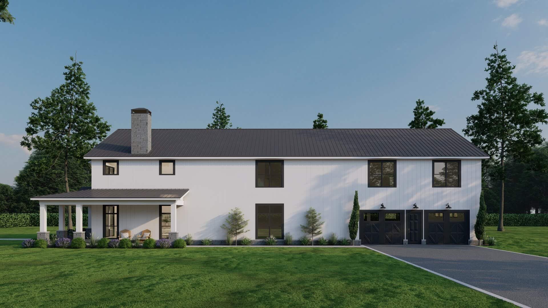 Rear View of this 5-Bedroom,3779 Sq Ft Plan -193-1305