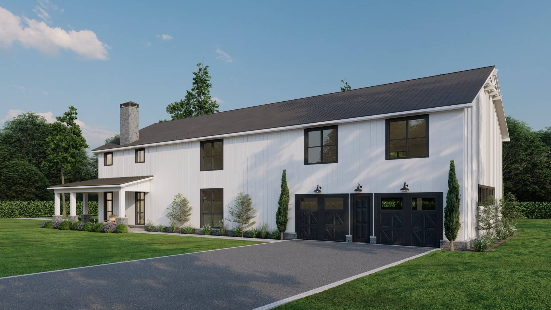 Rear View of this 5-Bedroom,3779 Sq Ft Plan -193-1305