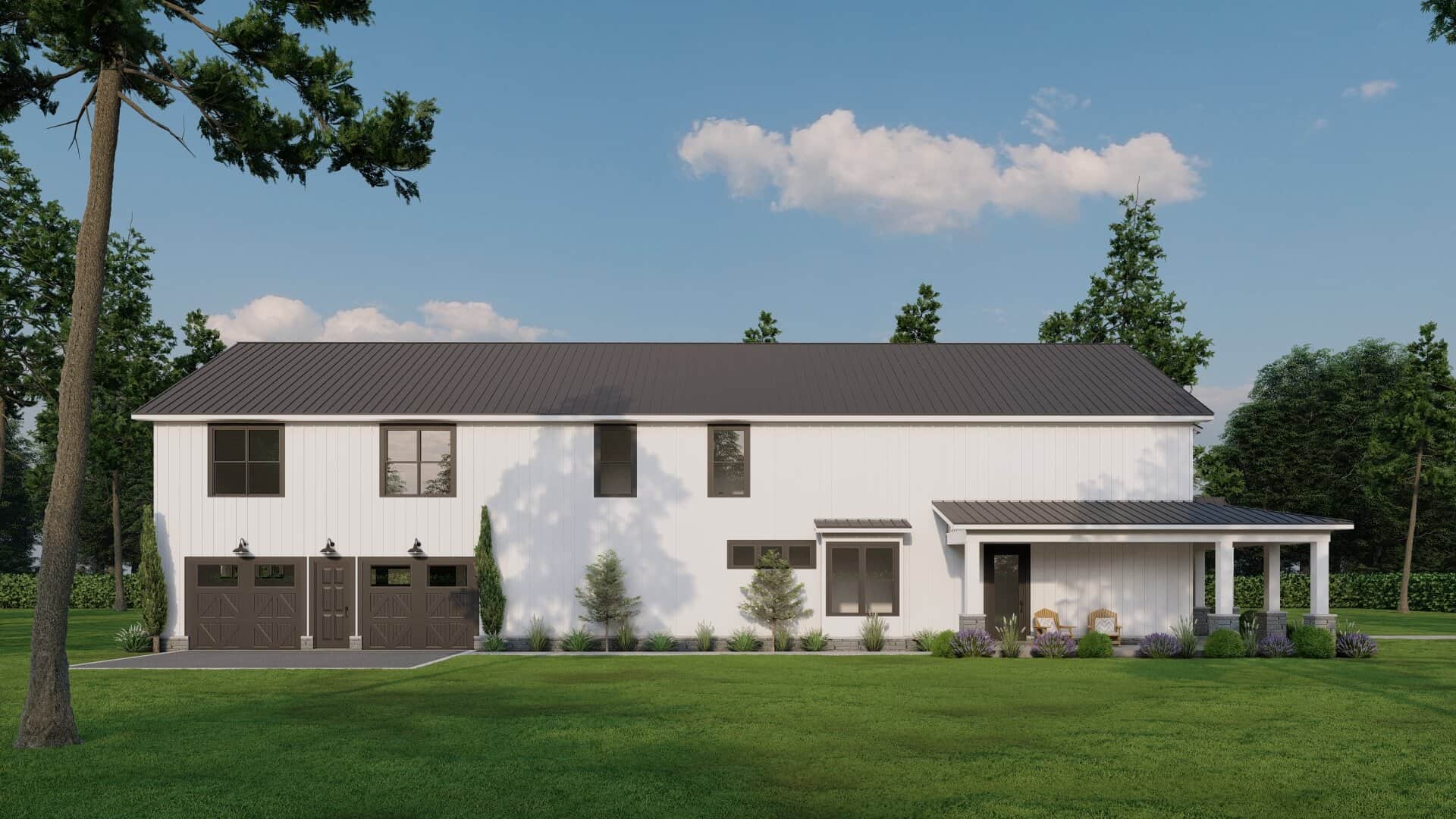 Rear View of this 5-Bedroom,3779 Sq Ft Plan -193-1305
