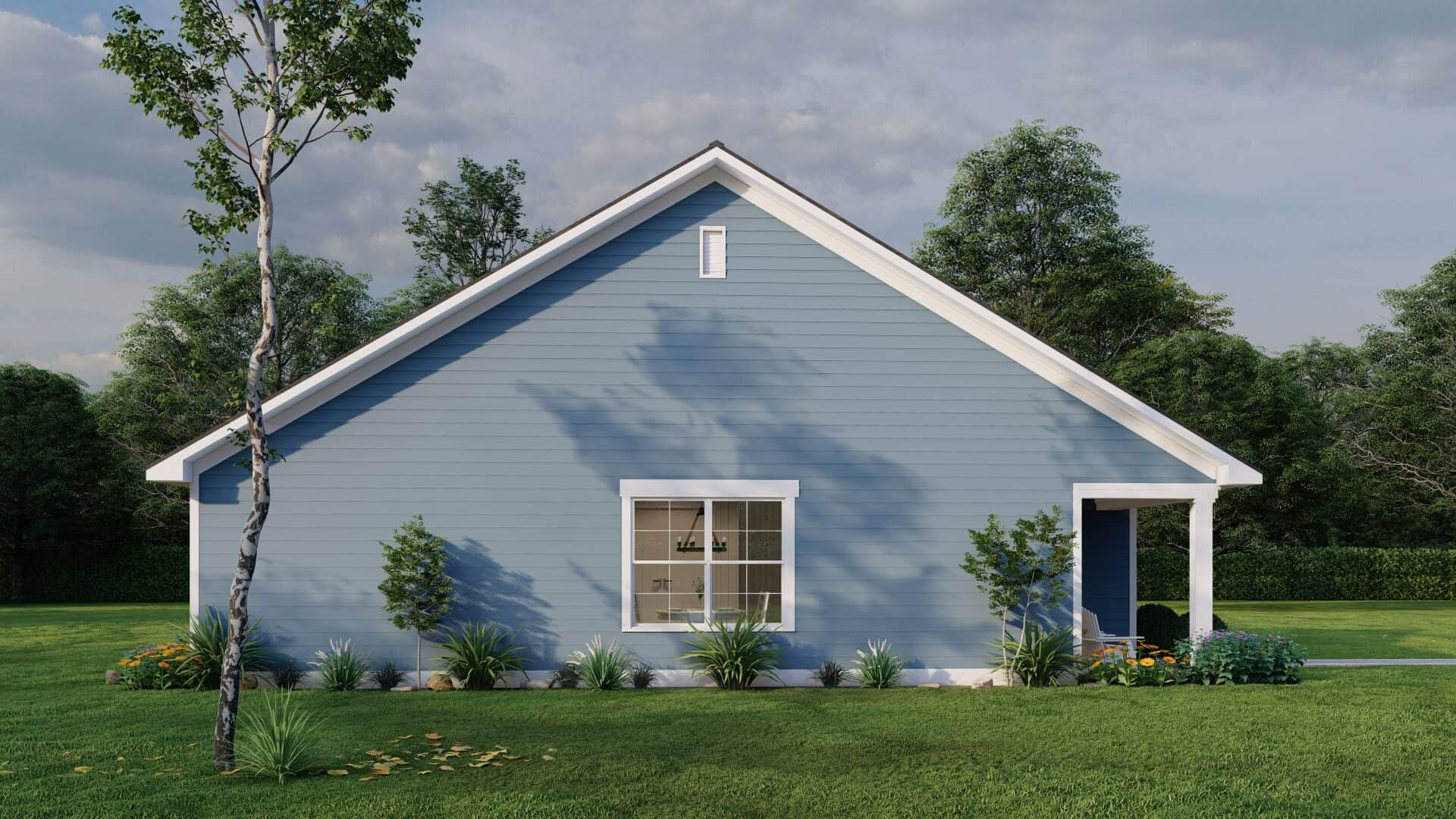 Left Side View of this 3-Bedroom,1279 Sq Ft Plan -193-1306