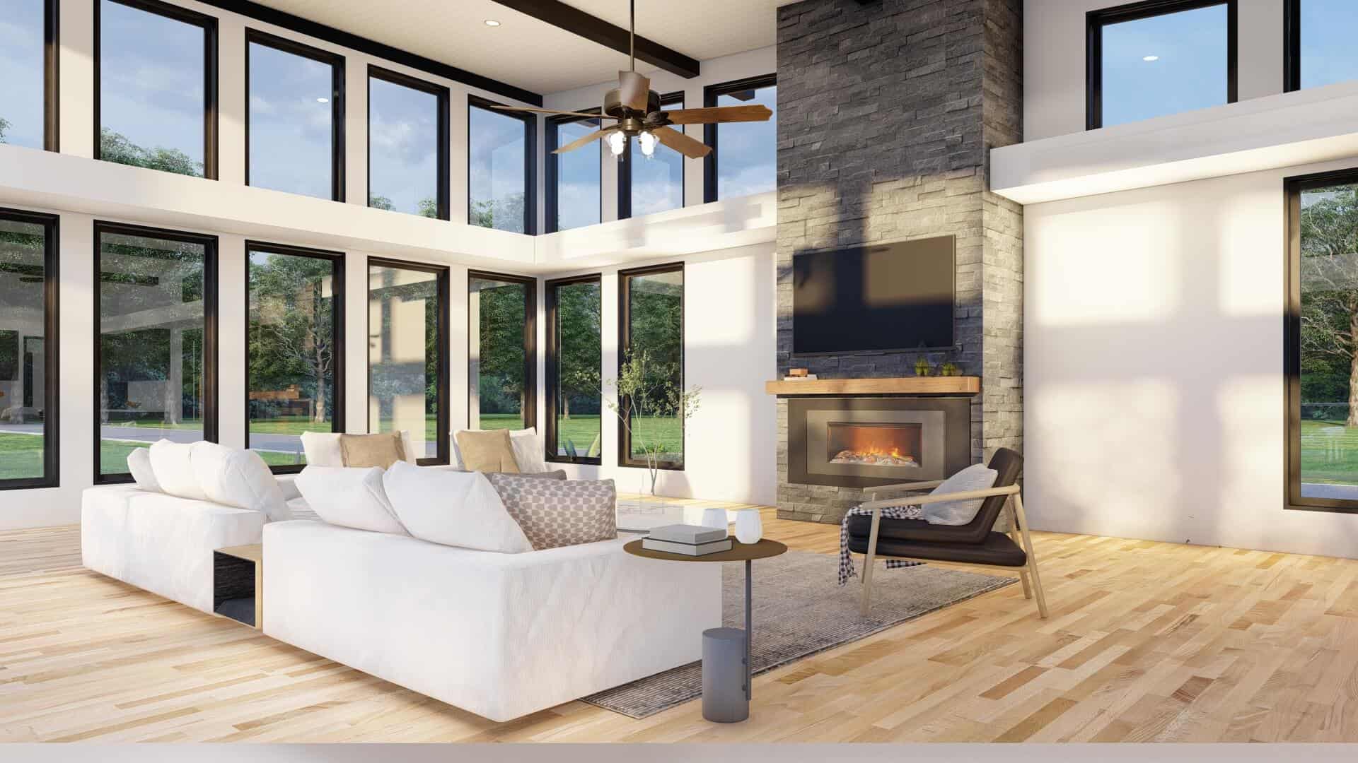 Great Room: Fireplace of this 3-Bedroom,2480 Sq Ft Plan -193-1307