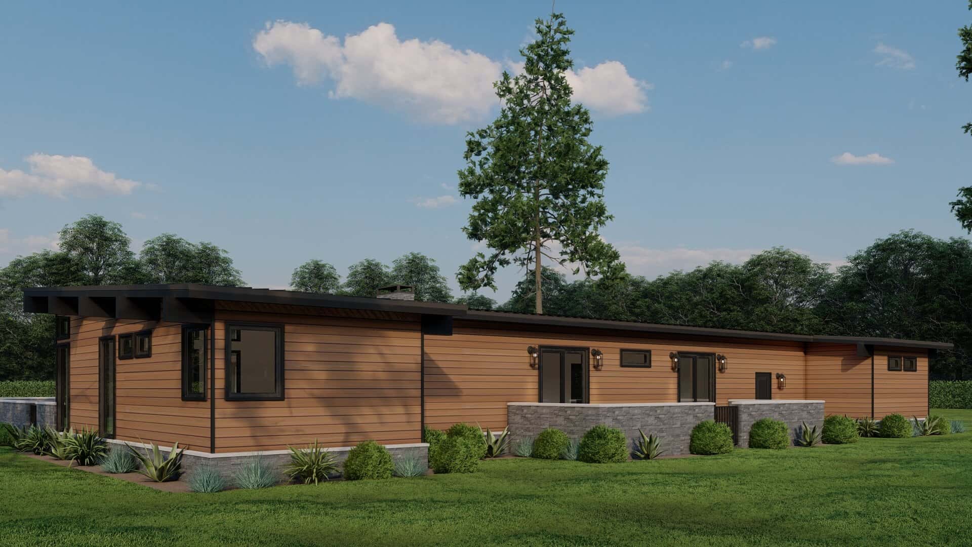 Rear View of this 3-Bedroom,2480 Sq Ft Plan -193-1307