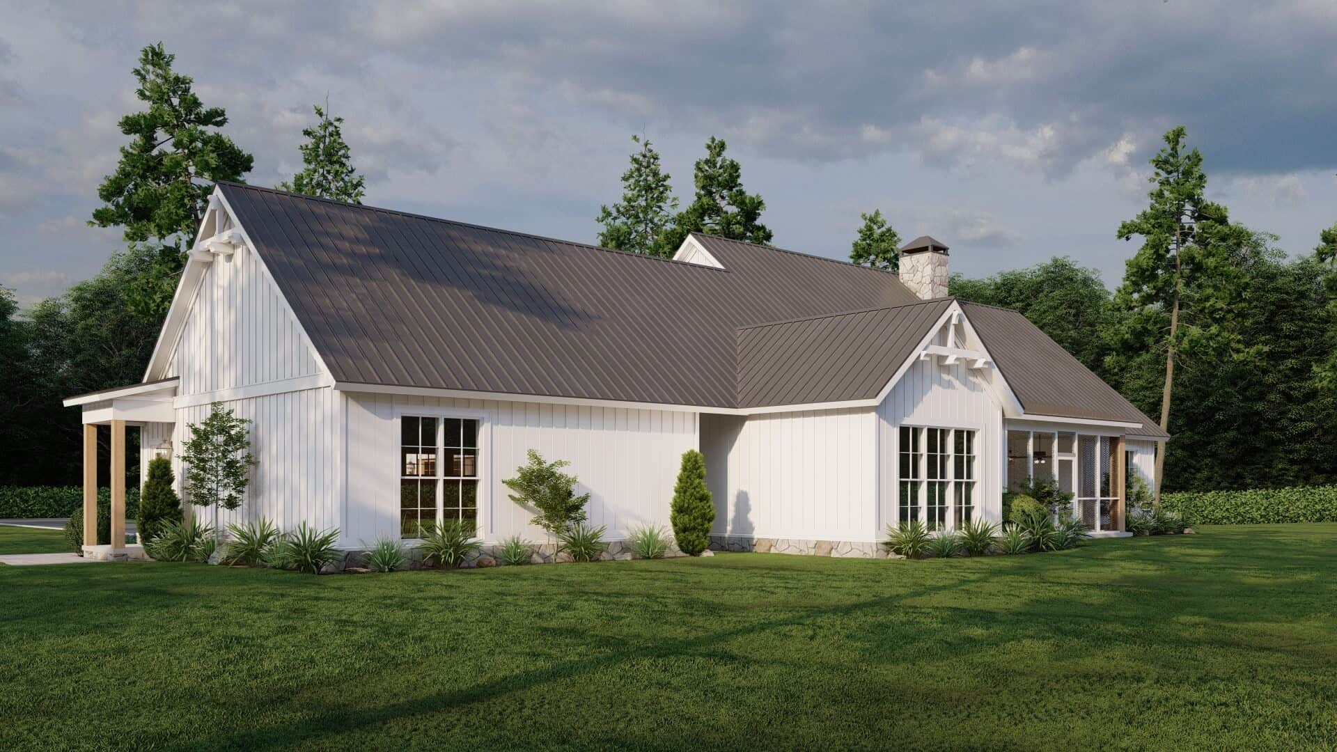 Rear View of this 5-Bedroom,2541 Sq Ft Plan -193-1308