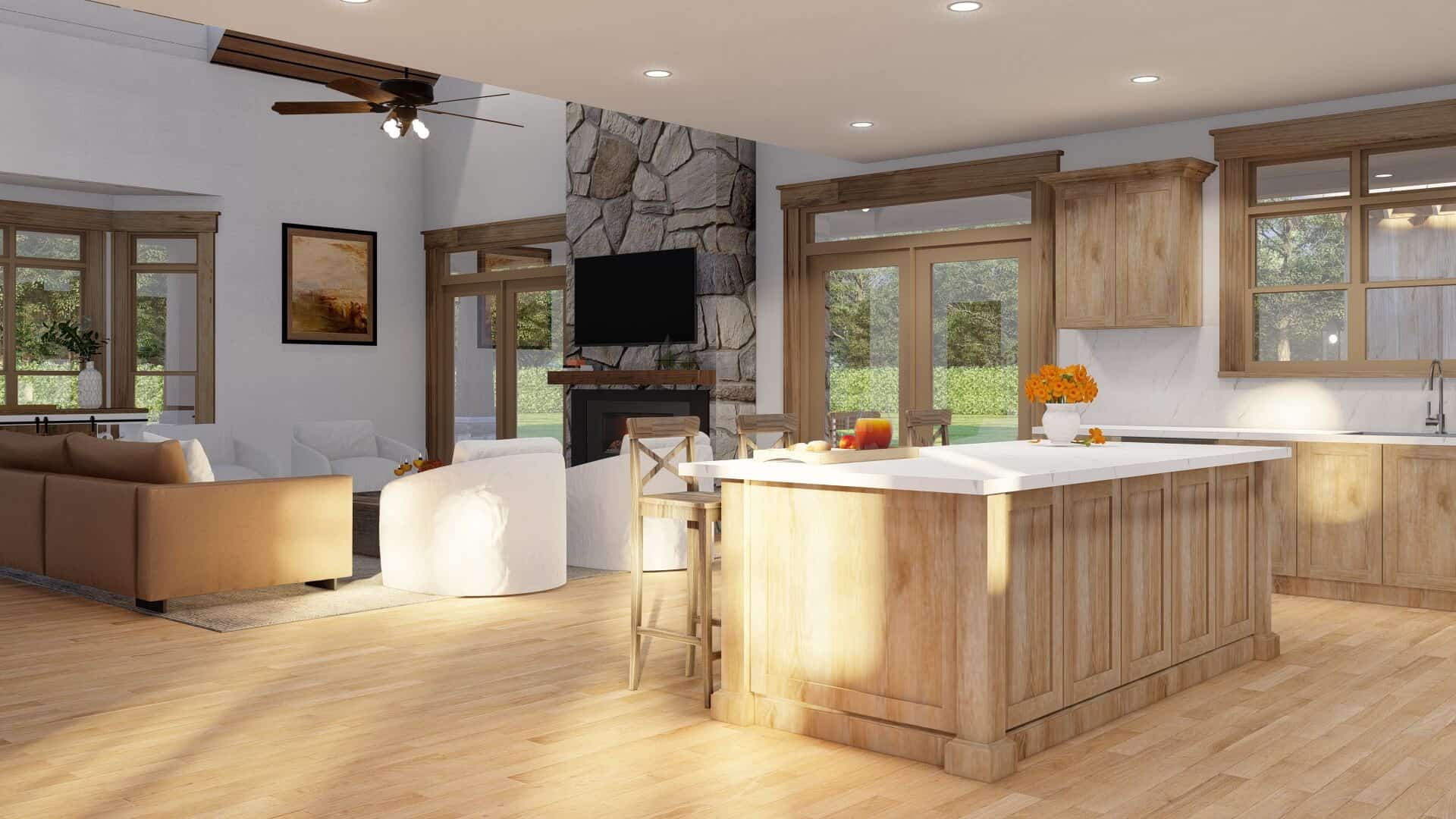 Kitchen: Kitchen Island of this 3-Bedroom,2349 Sq Ft Plan -193-1309