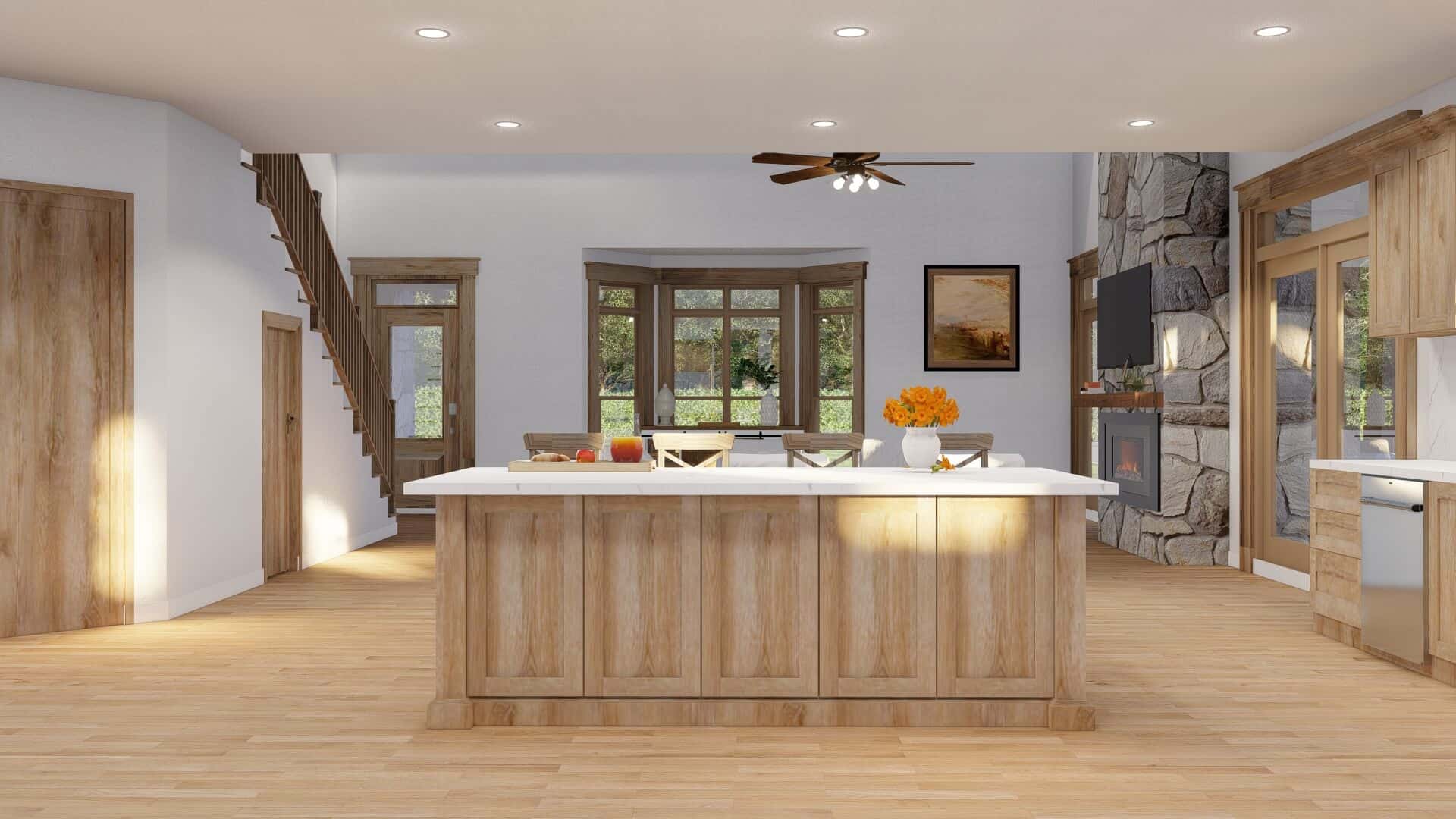 Kitchen: Kitchen Island of this 3-Bedroom,2349 Sq Ft Plan -193-1309