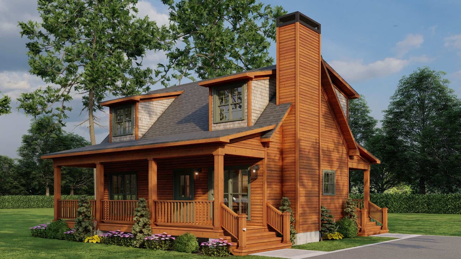 Right Side View of this 2-Bedroom,1039 Sq Ft Plan -193-1310
