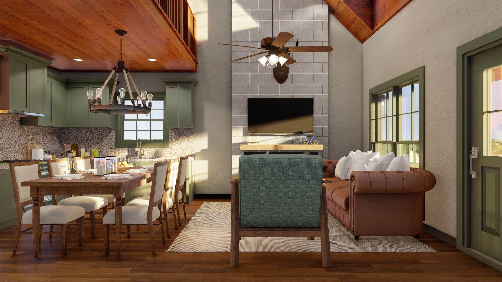 Great Room of this 2-Bedroom,1039 Sq Ft Plan -193-1310