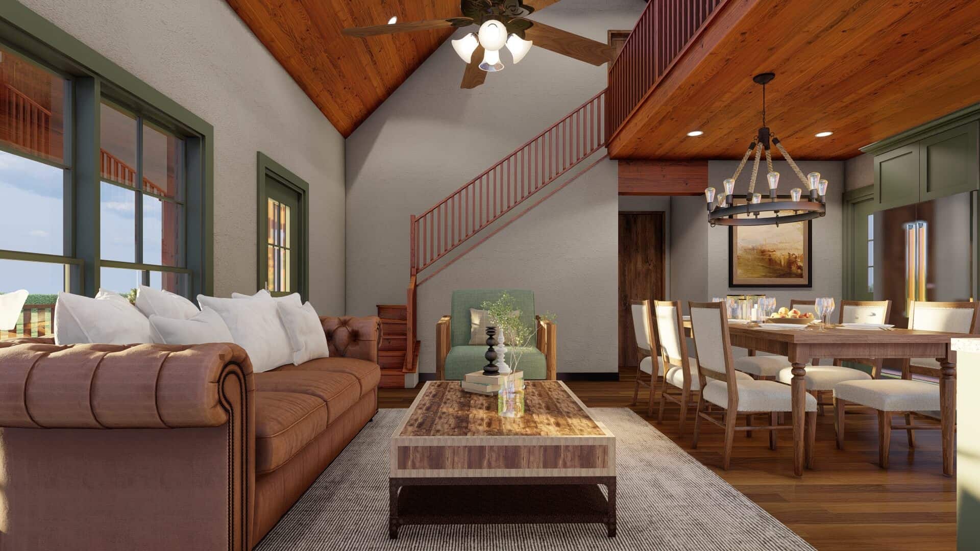 Great Room of this 2-Bedroom,1039 Sq Ft Plan -193-1310