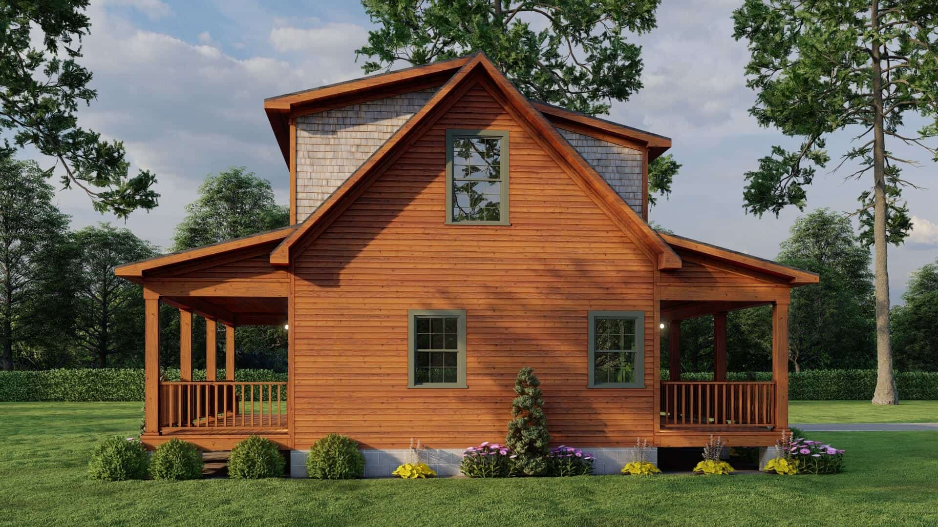 Left Side View of this 2-Bedroom,1039 Sq Ft Plan -193-1310