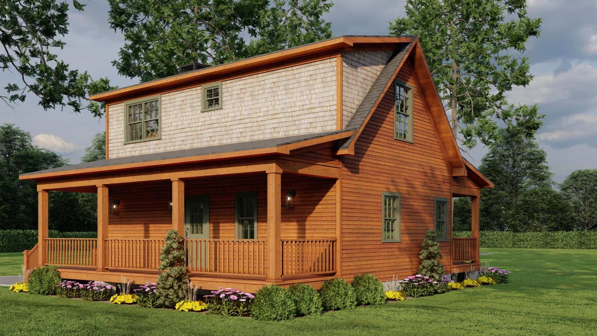 Rear View of this 2-Bedroom,1039 Sq Ft Plan -193-1310