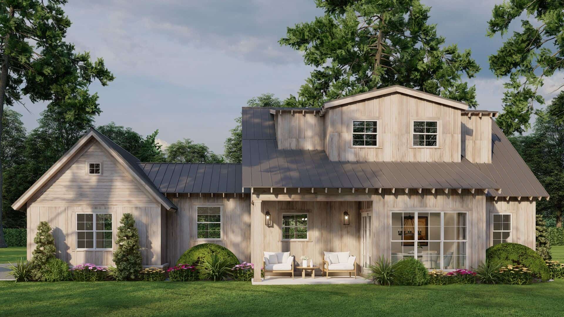 Rear View of this 3-Bedroom,1760 Sq Ft Plan -193-1311