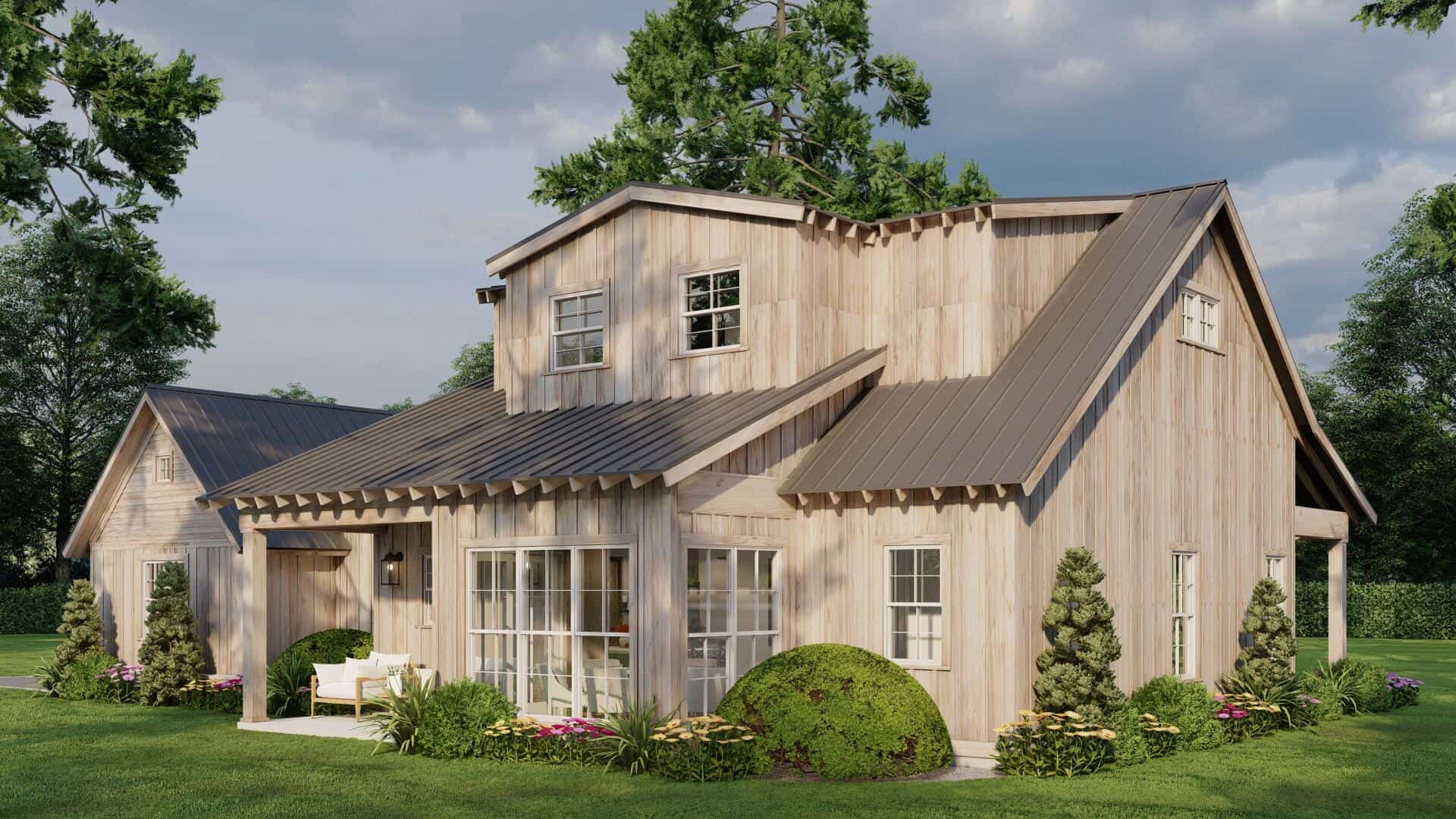 Rear View of this 3-Bedroom,1760 Sq Ft Plan -193-1311