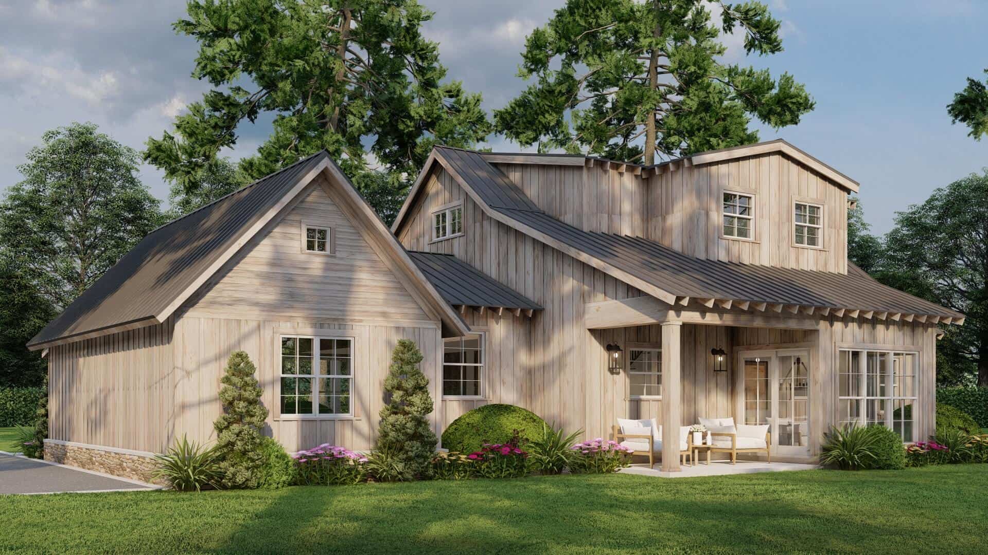 Rear View of this 3-Bedroom,1760 Sq Ft Plan -193-1311