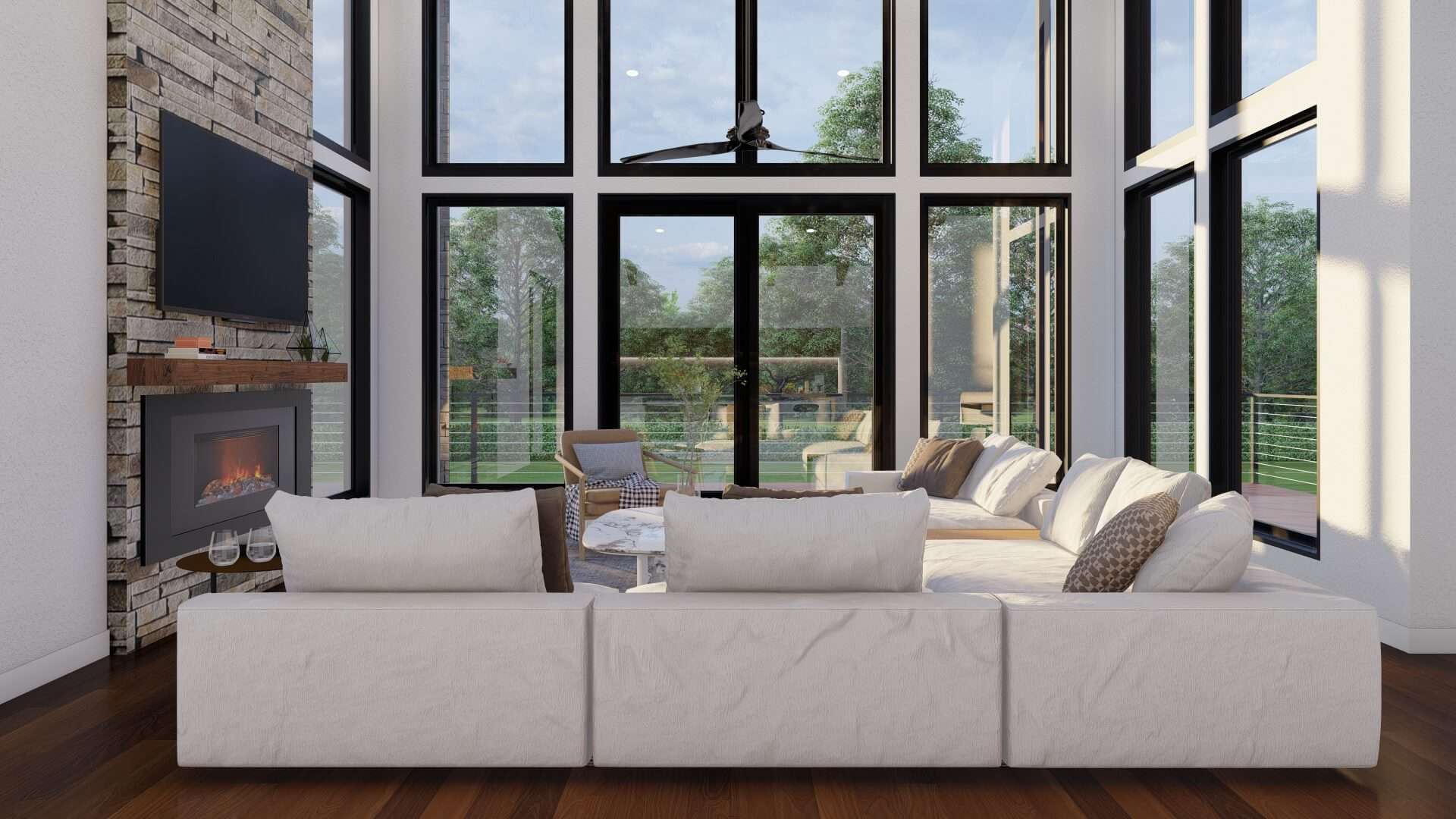 Great Room: Windows of this 2-Bedroom,1655 Sq Ft Plan -193-1312