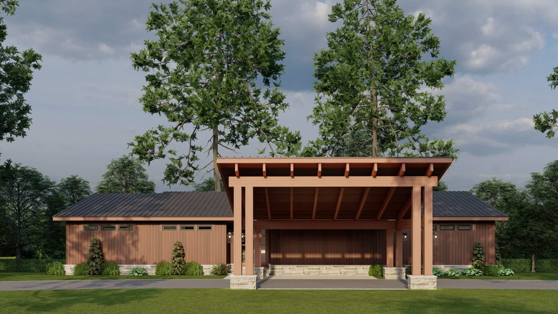 Rear View of this 2-Bedroom,1655 Sq Ft Plan -193-1312