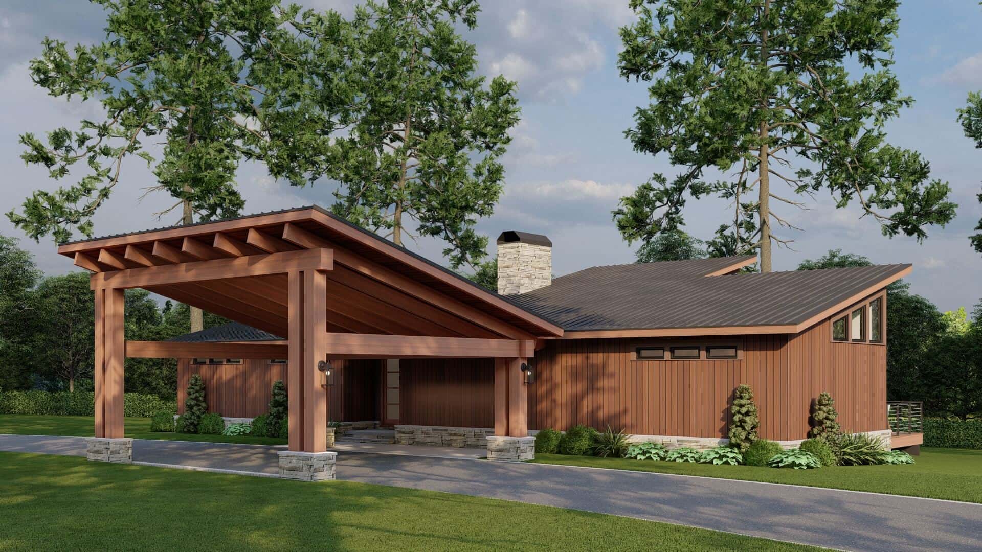 Rear View of this 2-Bedroom,1655 Sq Ft Plan -193-1312