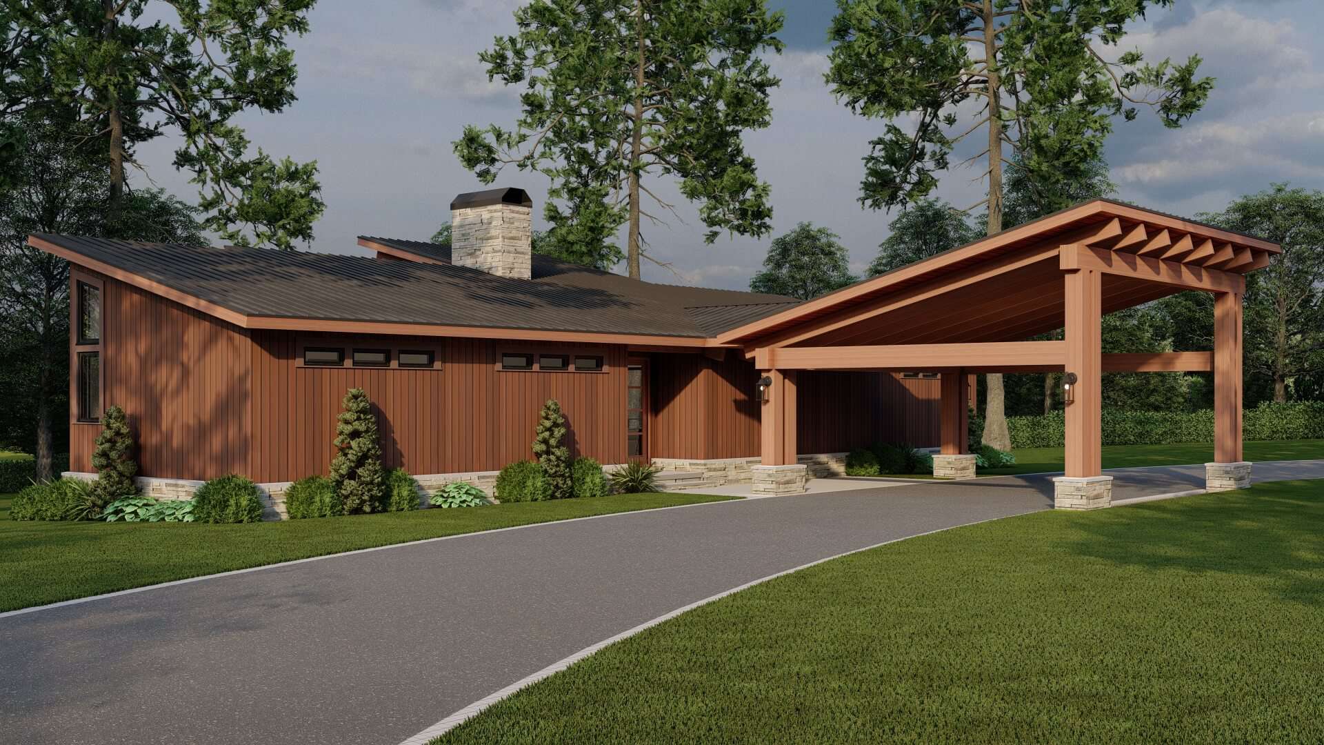 Rear View of this 2-Bedroom,1655 Sq Ft Plan -193-1312