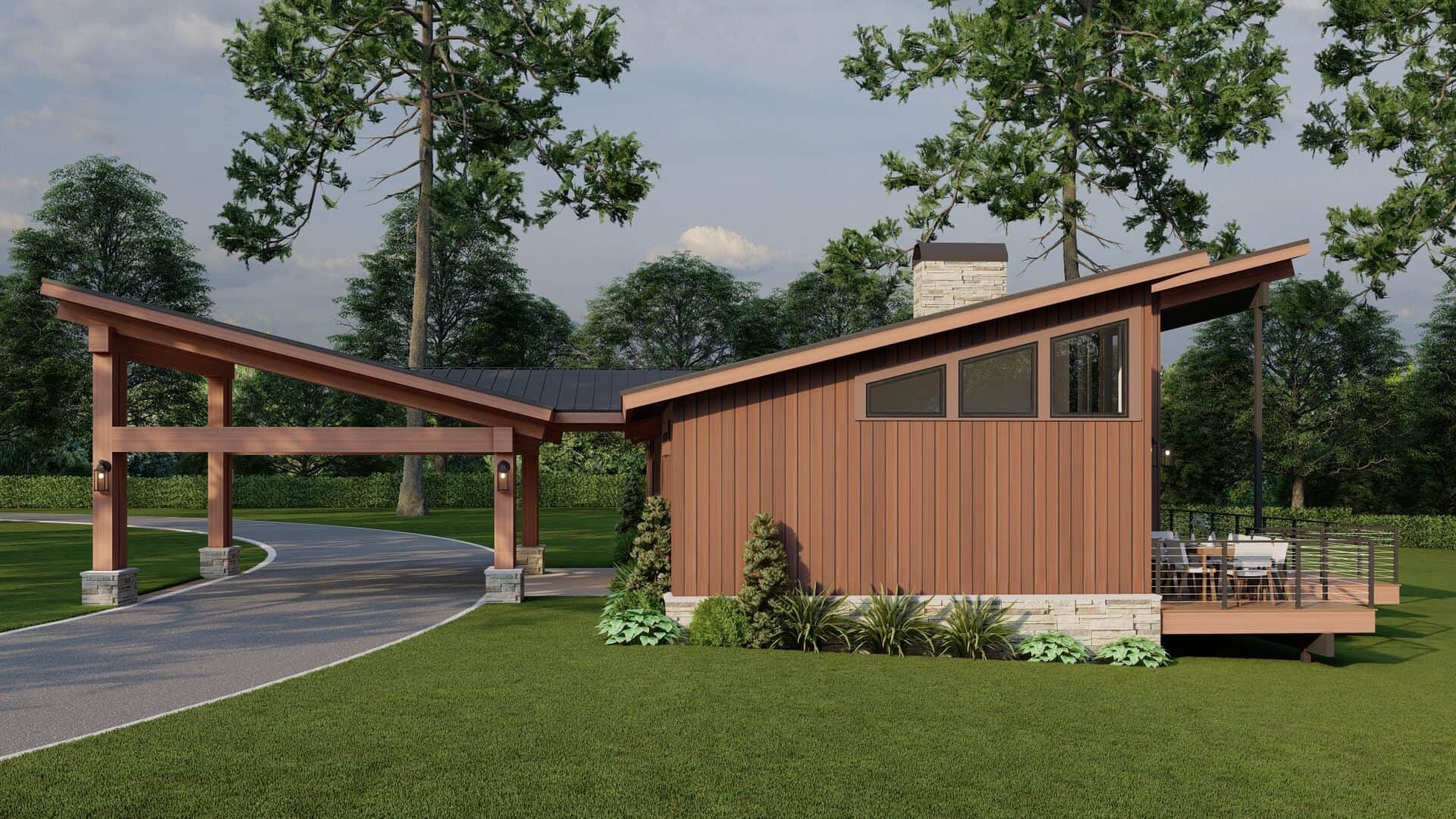 Right Side View of this 2-Bedroom,1655 Sq Ft Plan -193-1312