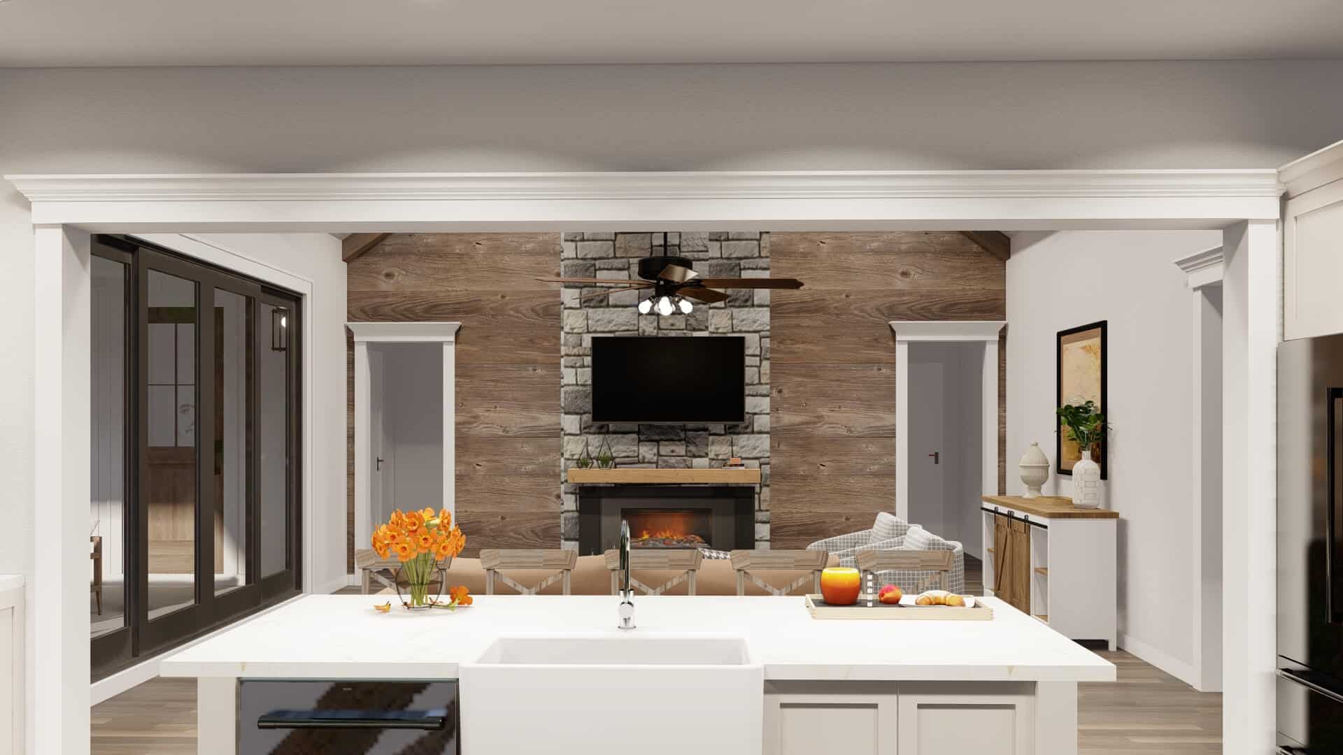 Kitchen: Kitchen Island of this 4-Bedroom,2930 Sq Ft Plan -193-1313