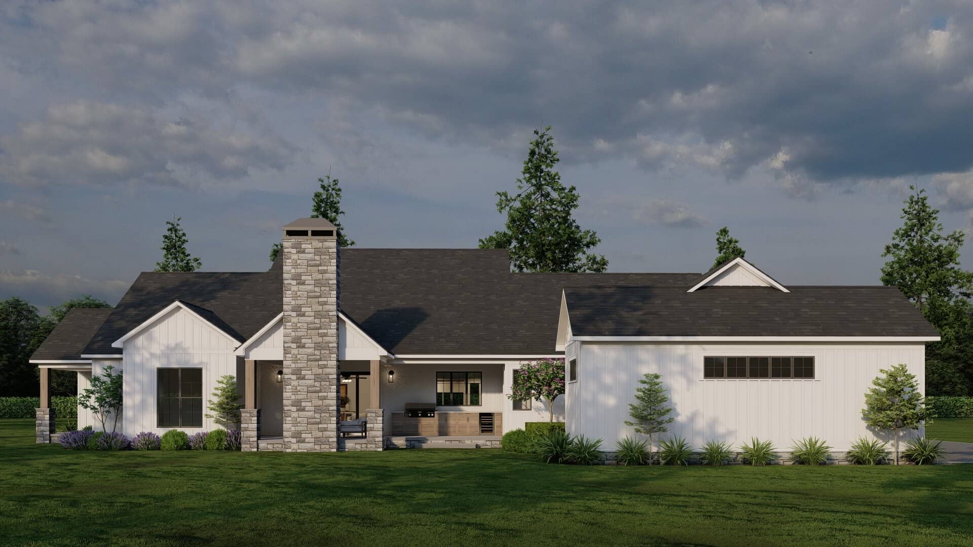 Rear View of this 4-Bedroom,2930 Sq Ft Plan -193-1313