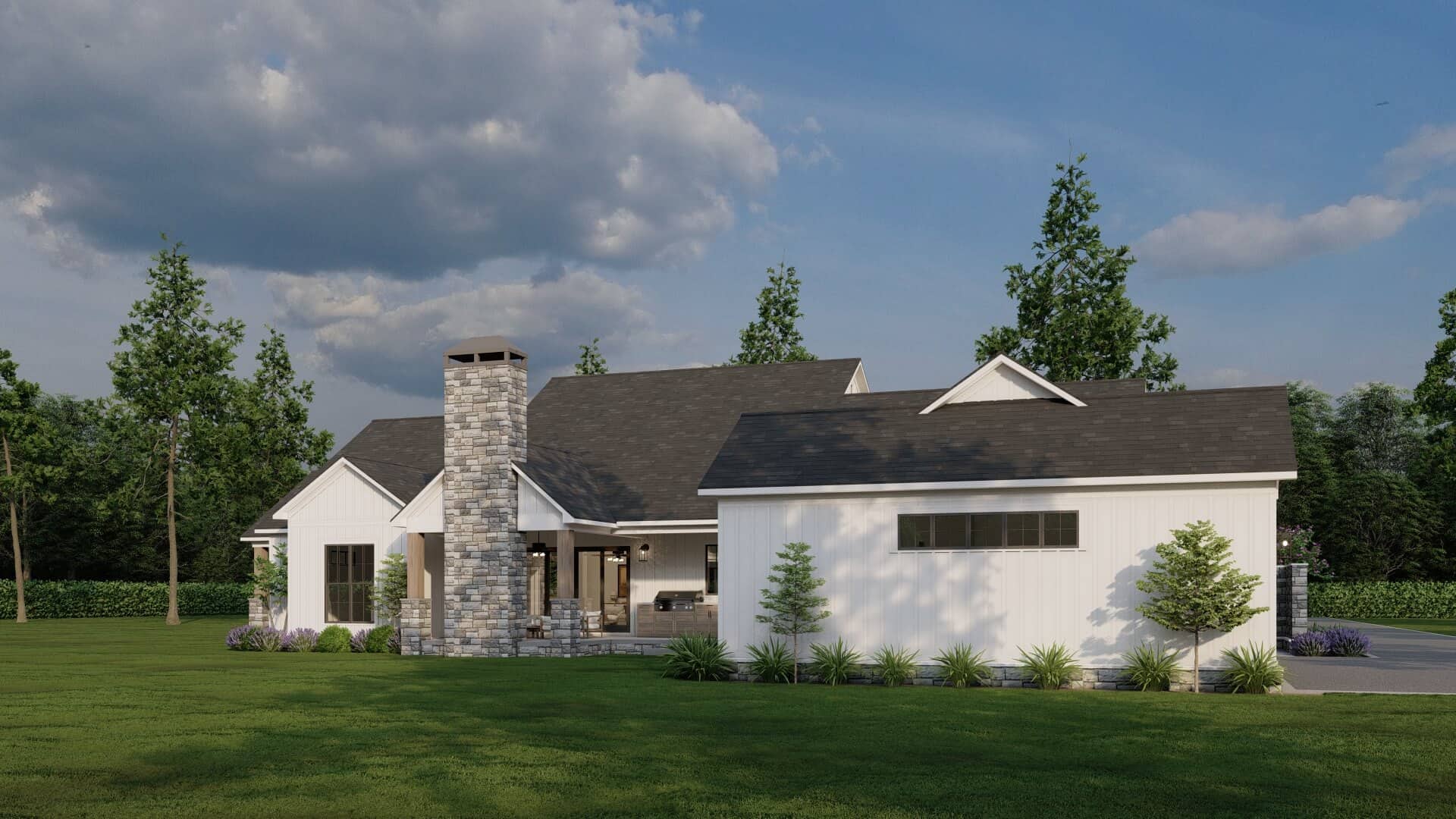Rear View of this 4-Bedroom,2930 Sq Ft Plan -193-1313