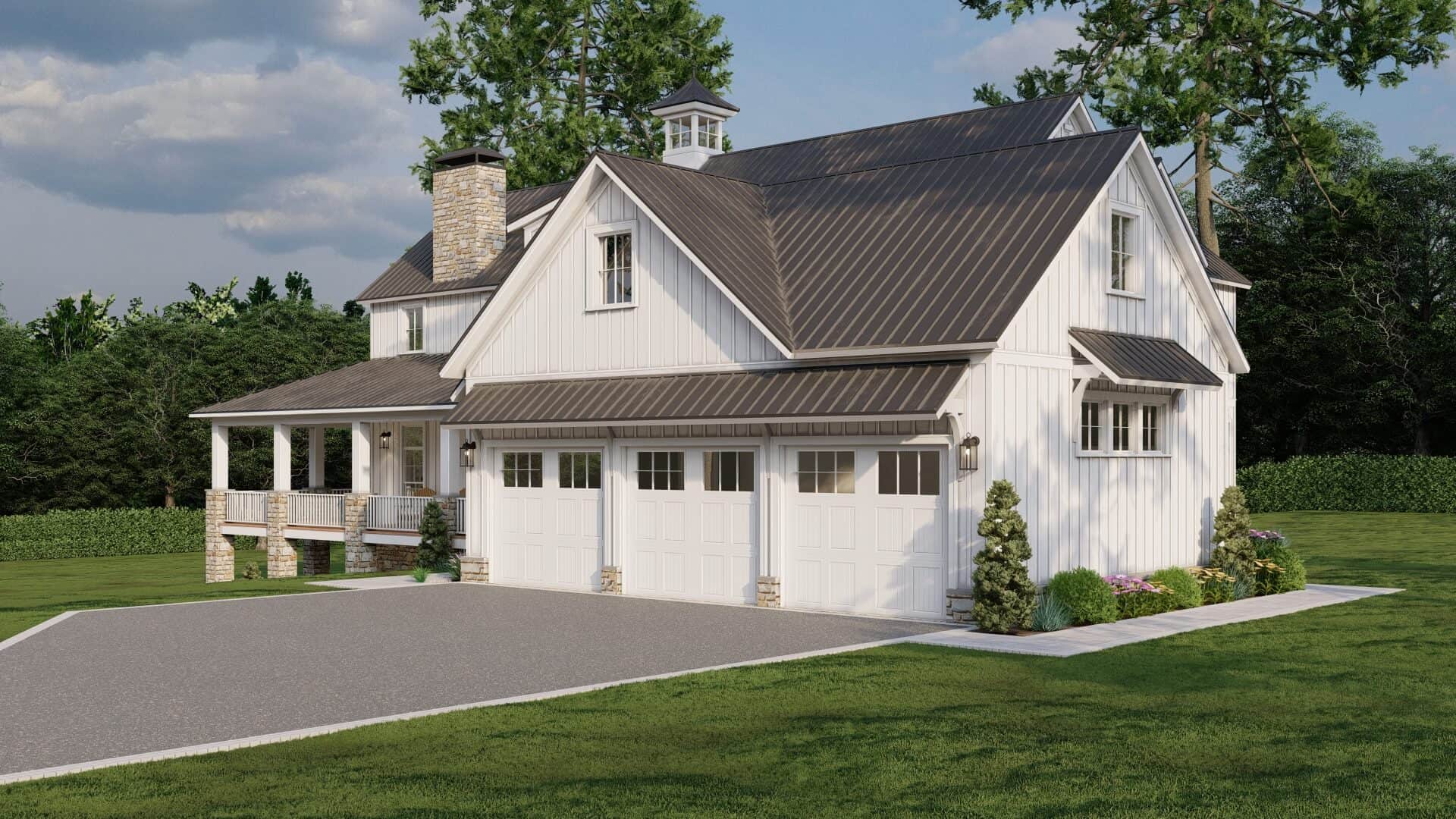 Rear View of this 3-Bedroom,2993 Sq Ft Plan -193-1315