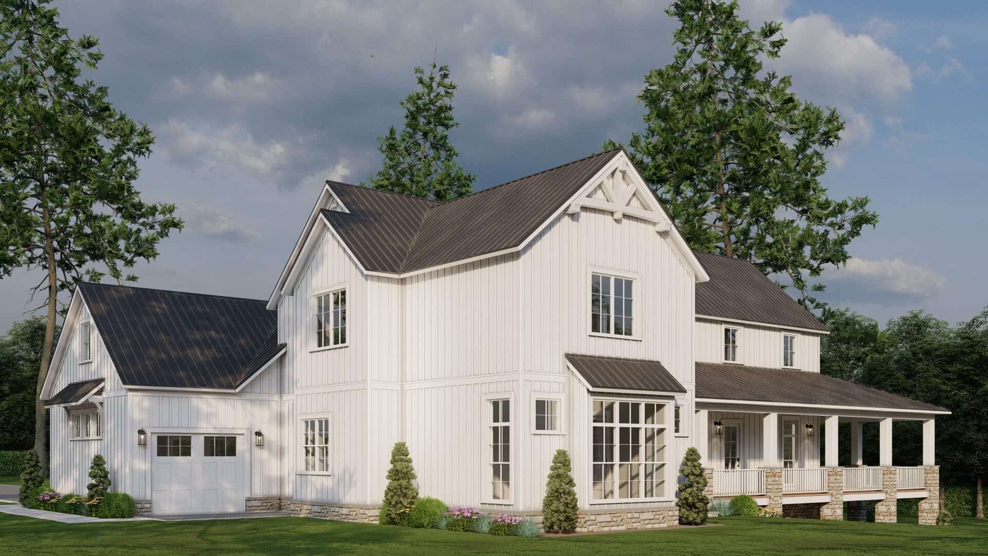 Rear View of this 3-Bedroom,2993 Sq Ft Plan -193-1315