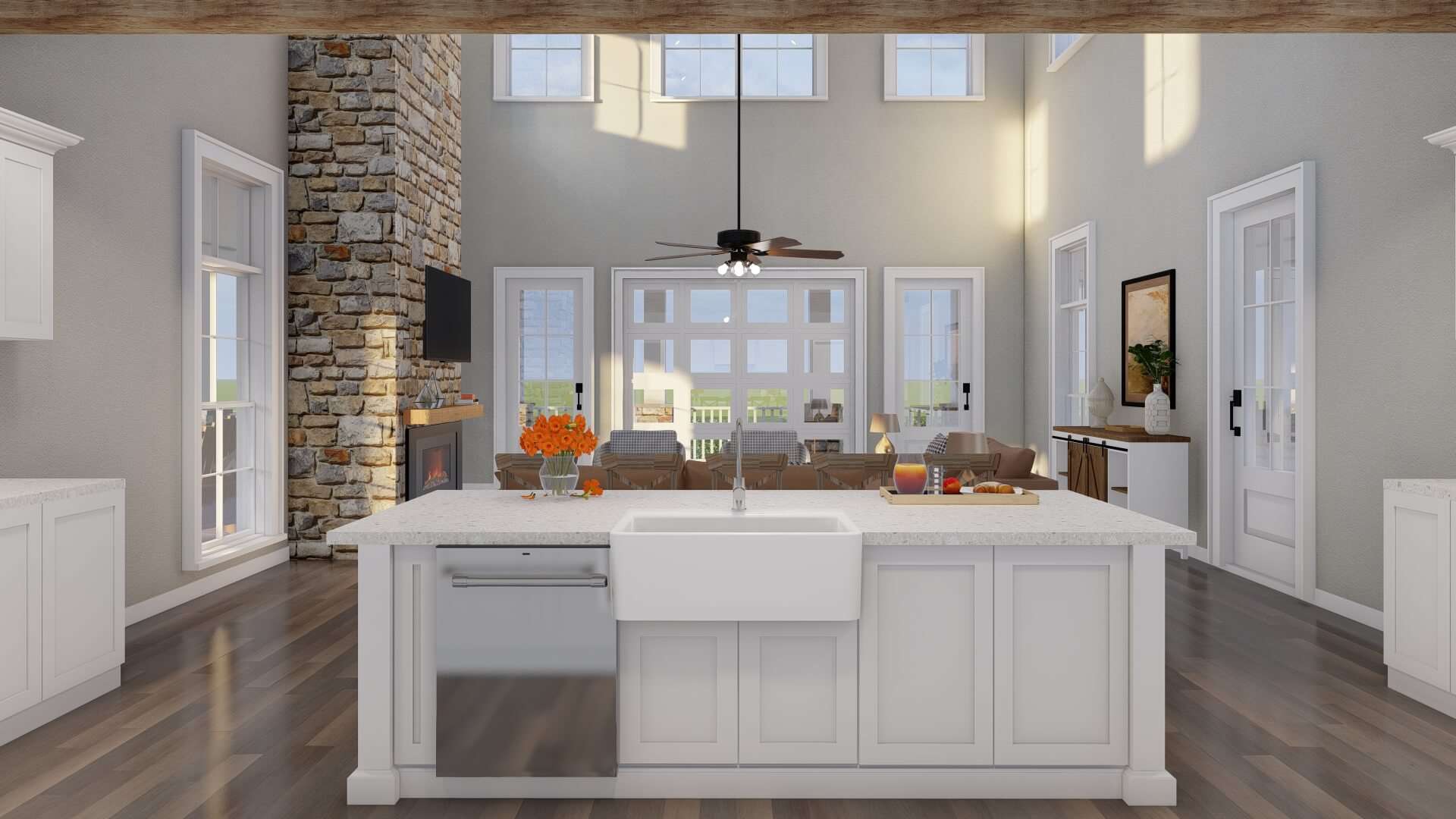 Kitchen: Kitchen Island of this 3-Bedroom,2993 Sq Ft Plan -193-1315