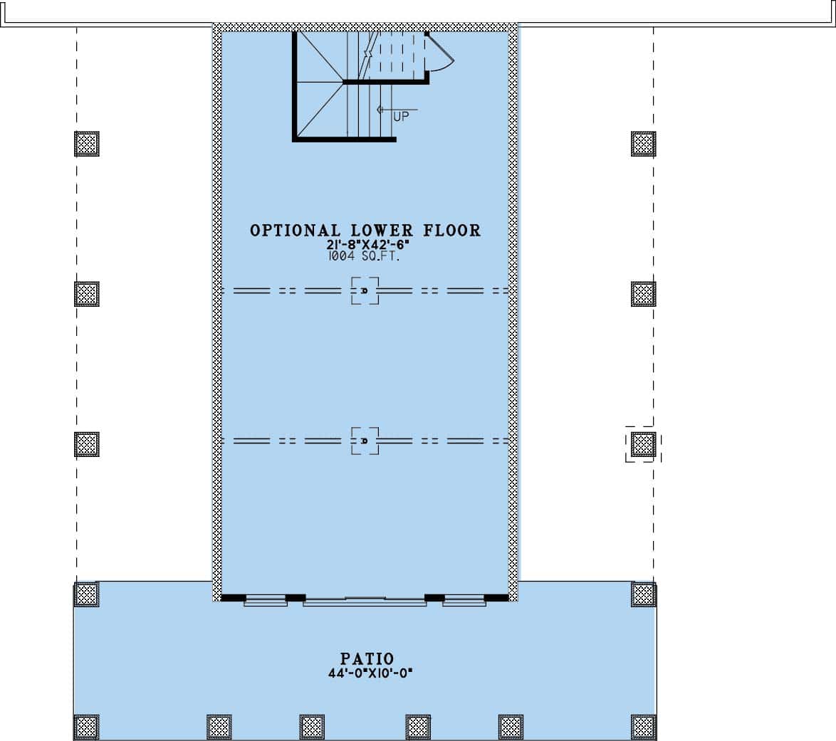 Basement of Craftsman Plan #193-1315