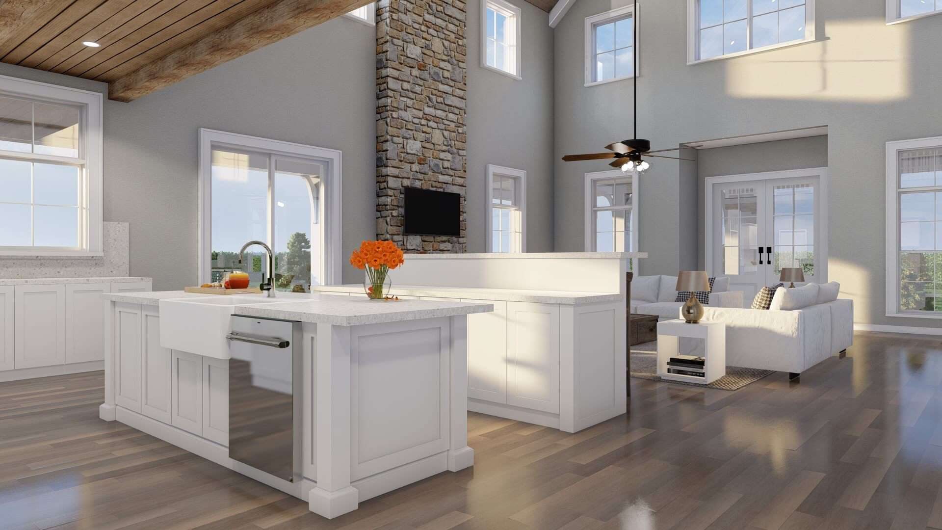 Kitchen: Kitchen Island of this 4-Bedroom,4065 Sq Ft Plan -193-1317
